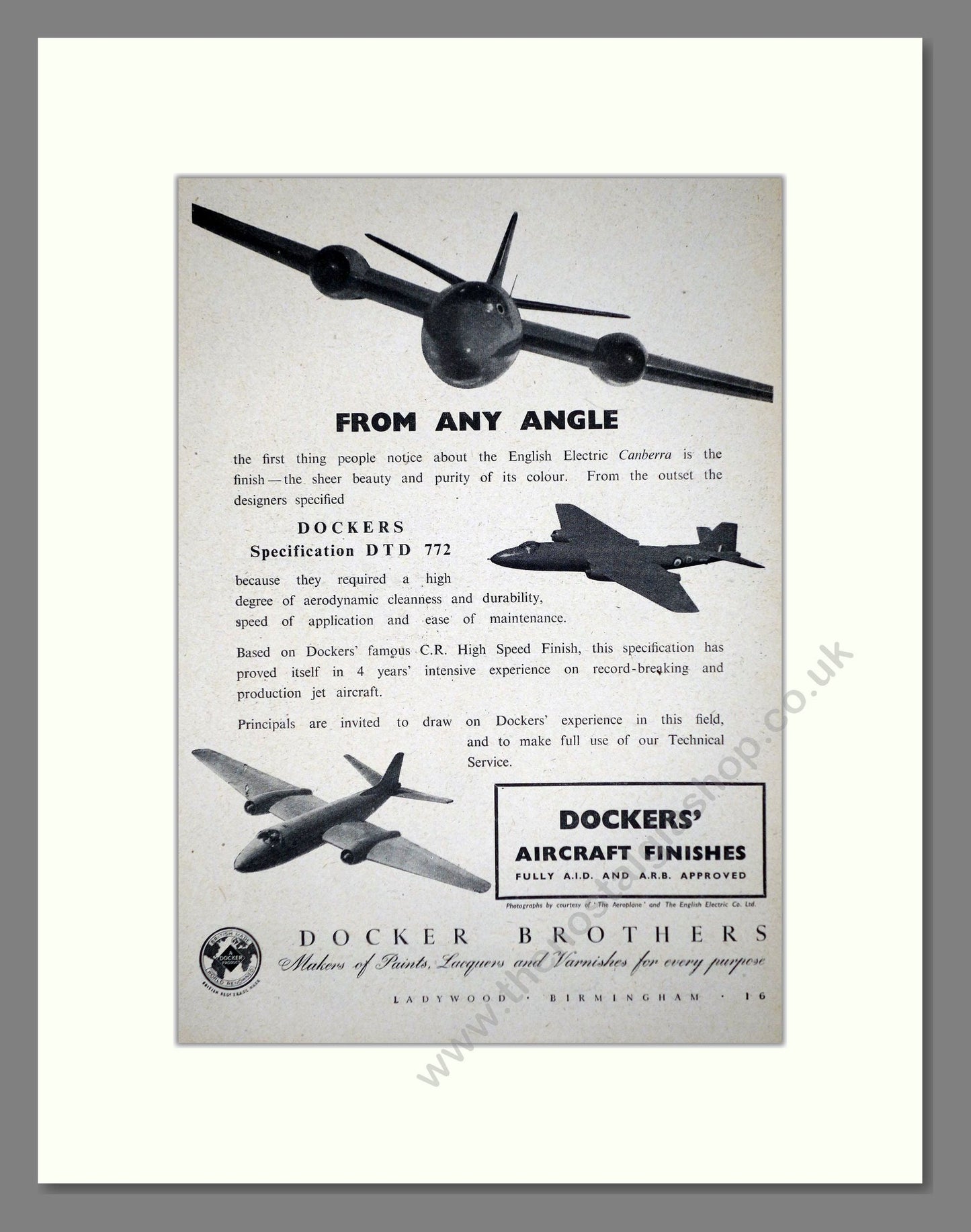 Docker Brothers - DTD772. Vintage Advert 1950 (ref AD62804)