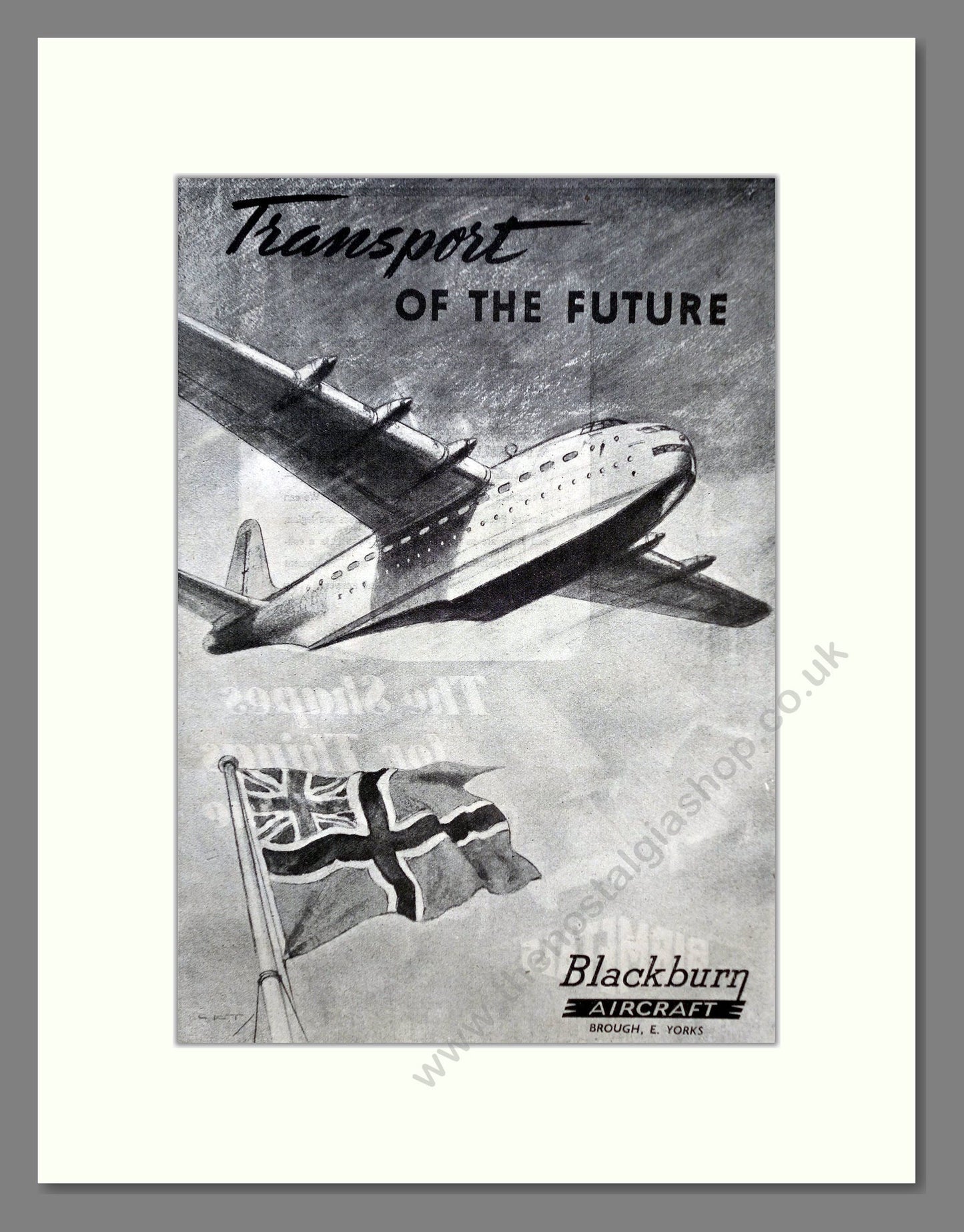 Blackburn - Transport Of The Future. Vintage Advert 1945 (ref AD62852)