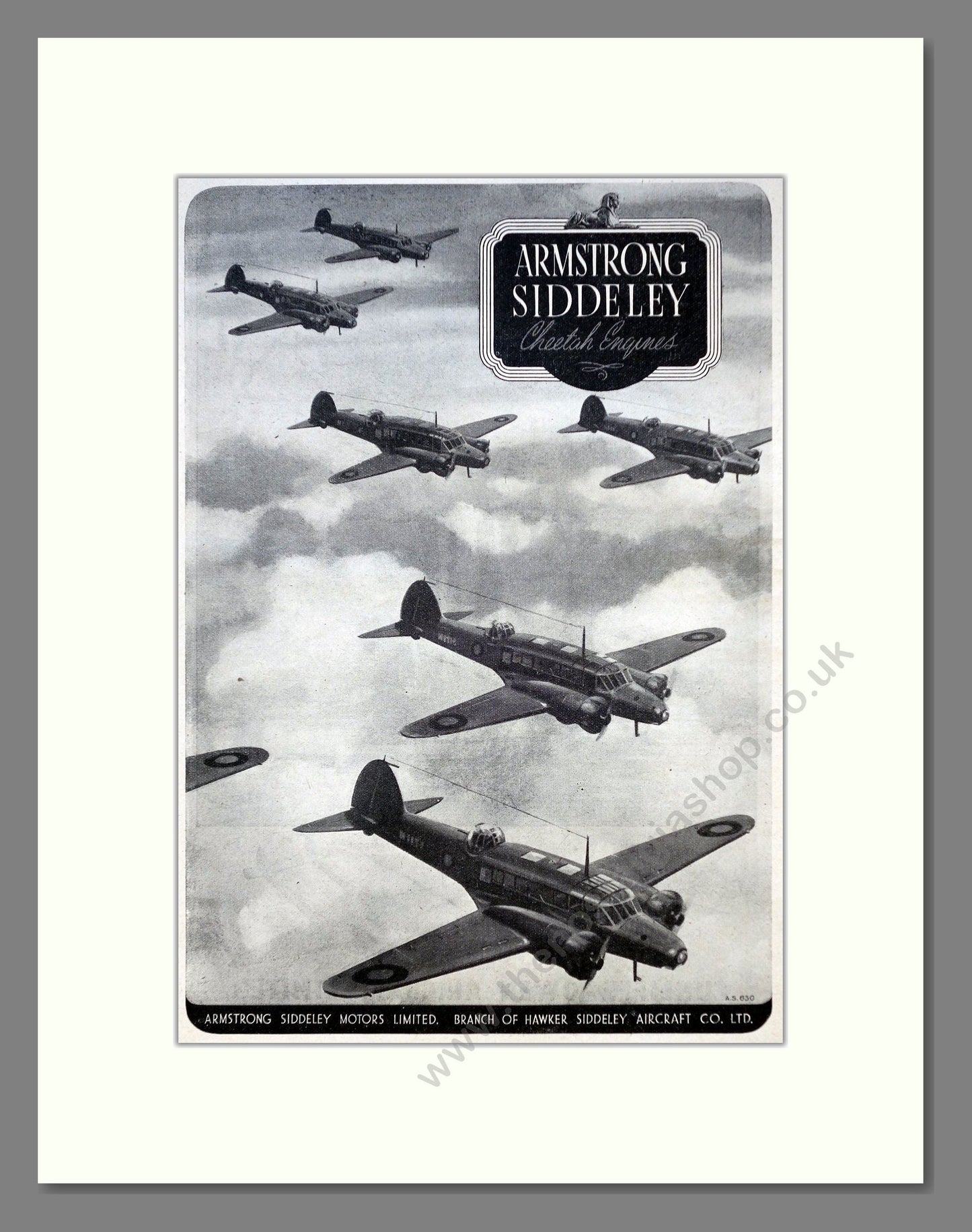 Armstrong Siddeley - Cheetah Engines. Vintage Advert 1942 (ref AD62867)