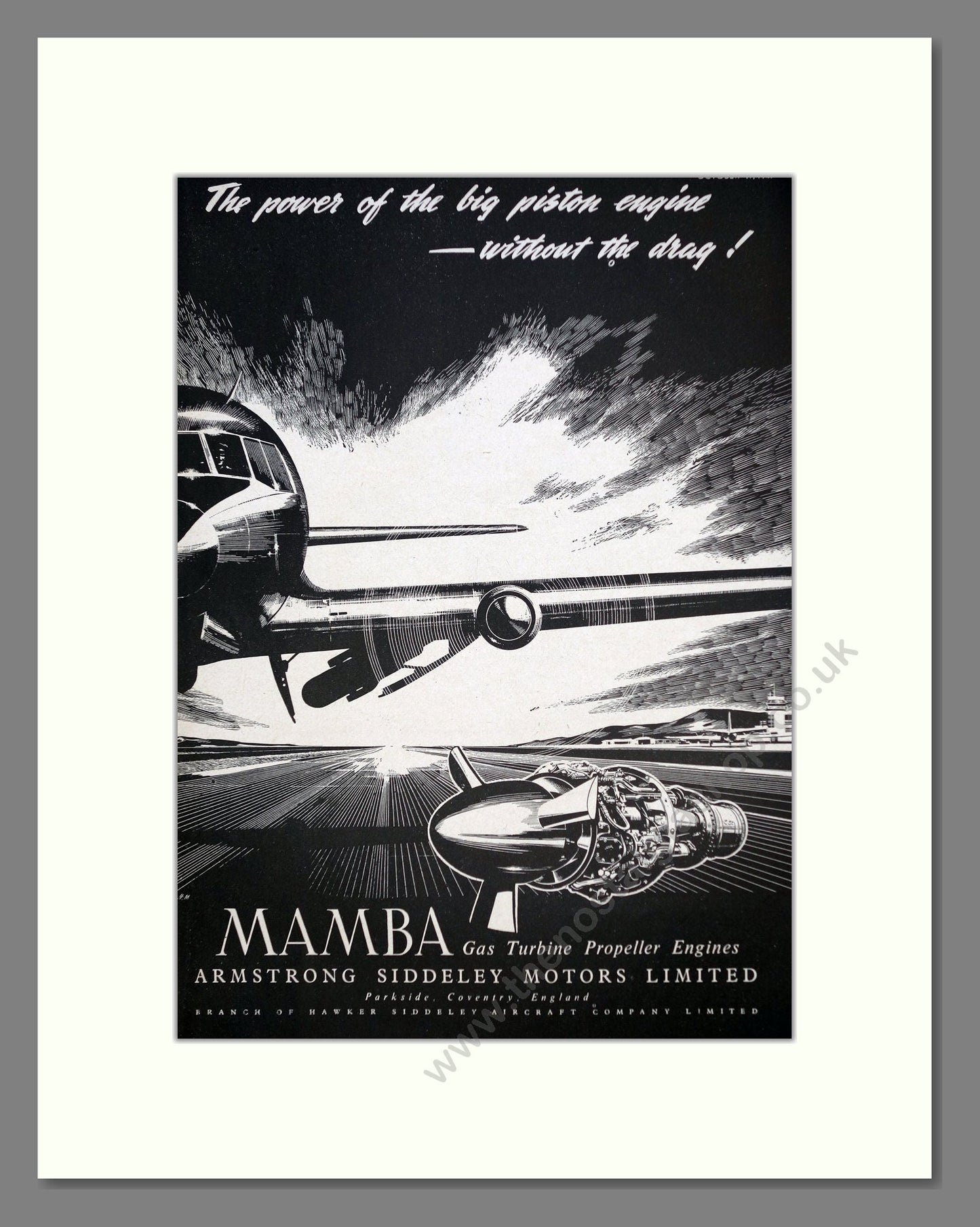 Armstrong Siddeley - Mamba Engines. Vintage Advert 1947 (ref AD62869)