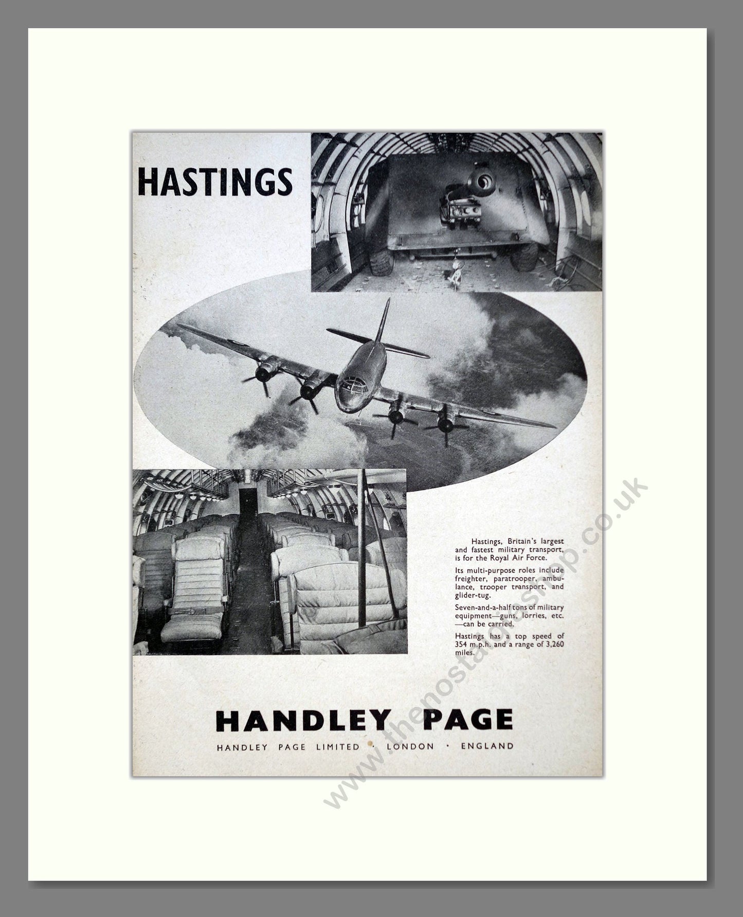 Handley Page - Hastings. Vintage Advert 1947 (ref AD62884)