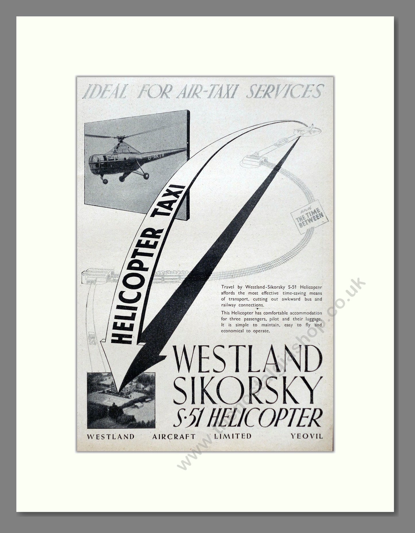Westland Sikorsky - S51 Helicopter. Vintage Advert 1948 (ref AD62985)