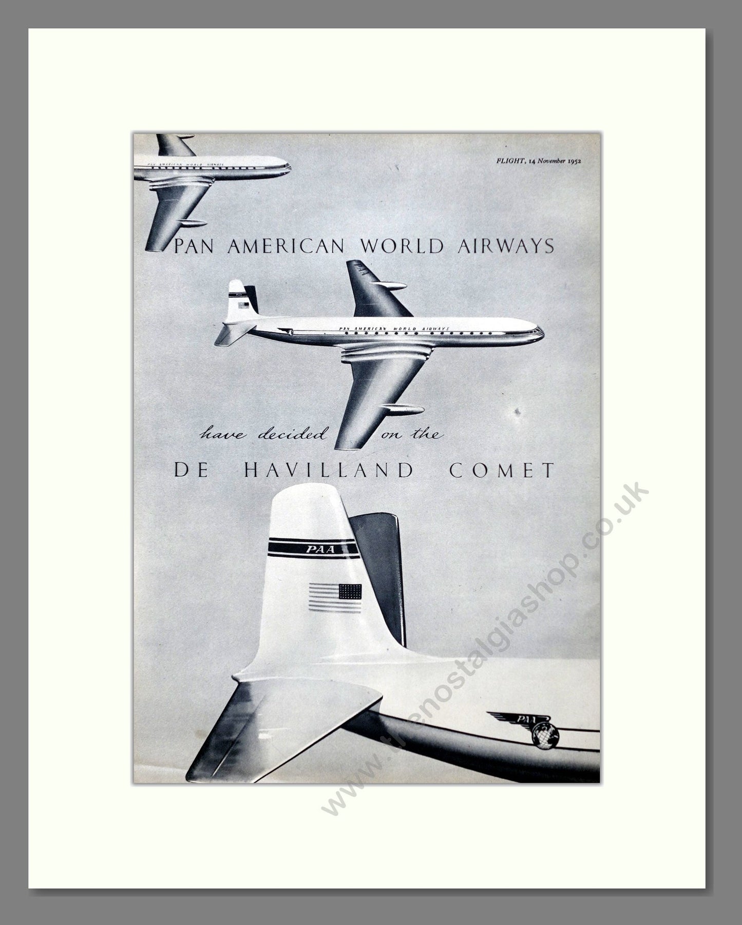 De Havilland - Comet. Vintage Advert 1952 (ref AD63017)
