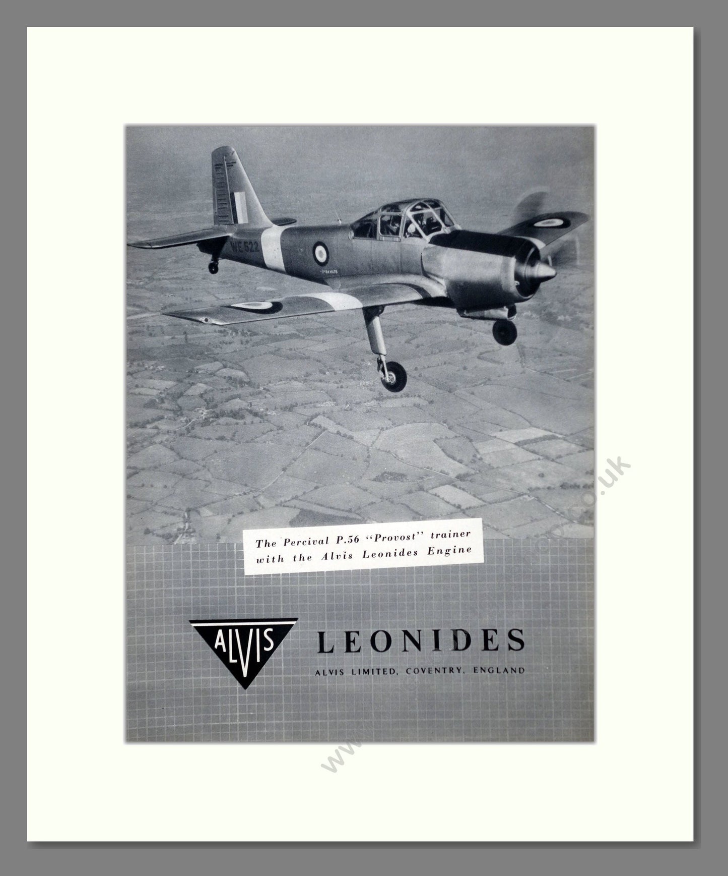 Alvis - Leonides. Vintage Advert 1952 (ref AD63048)