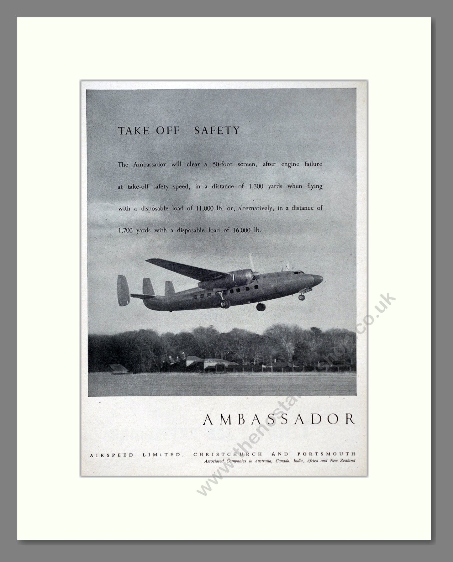 Airspeed Limited - Ambassador. Vintage Advert 1948 (ref AD63055)