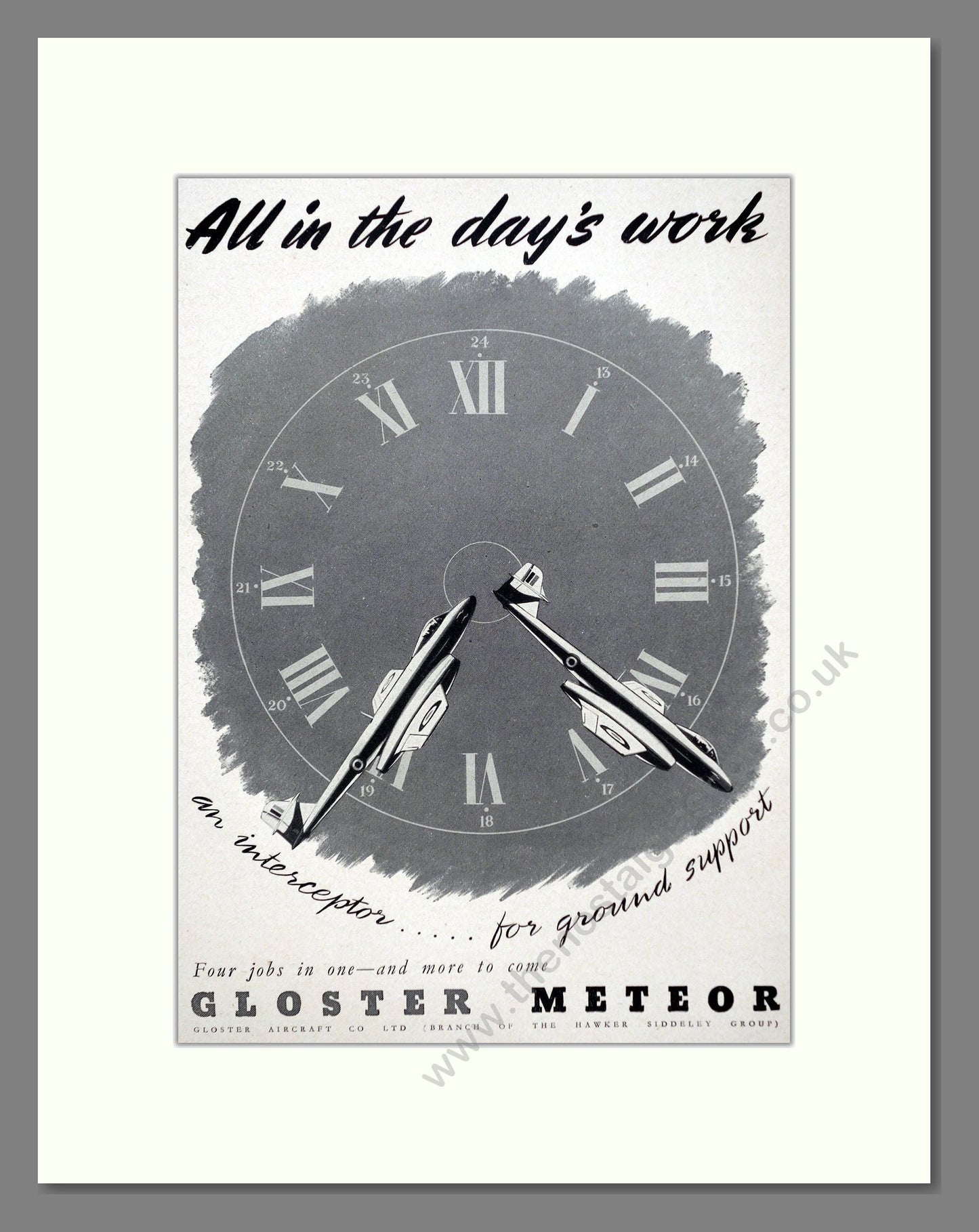 Gloster - Meteor. Vintage Advert 1950 (ref AD63072)