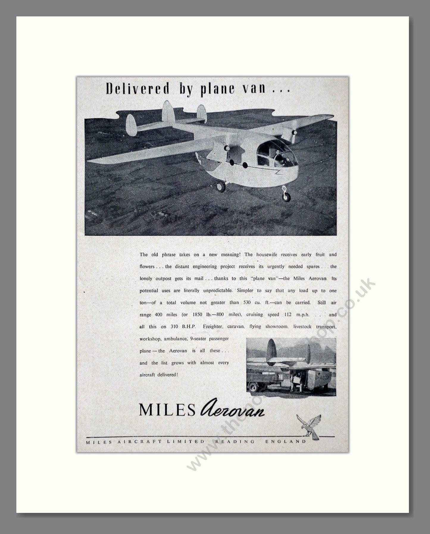 Miles Aircraft - Aerovan. Vintage Advert 1947 (ref AD63083)
