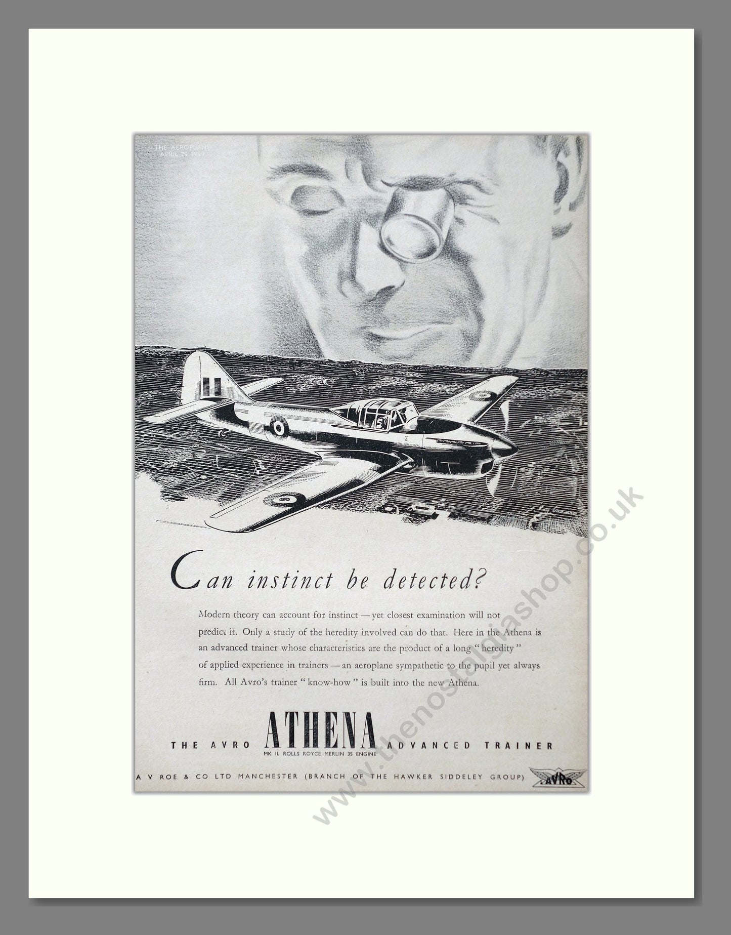 Avro - Athena. Vintage Advert 1949 (ref AD63127)
