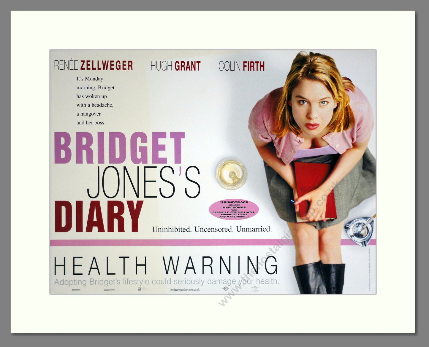 Bridget Jones's Diary - Renee Zellweger. Vintage Poster 2001 (ref AD18913)