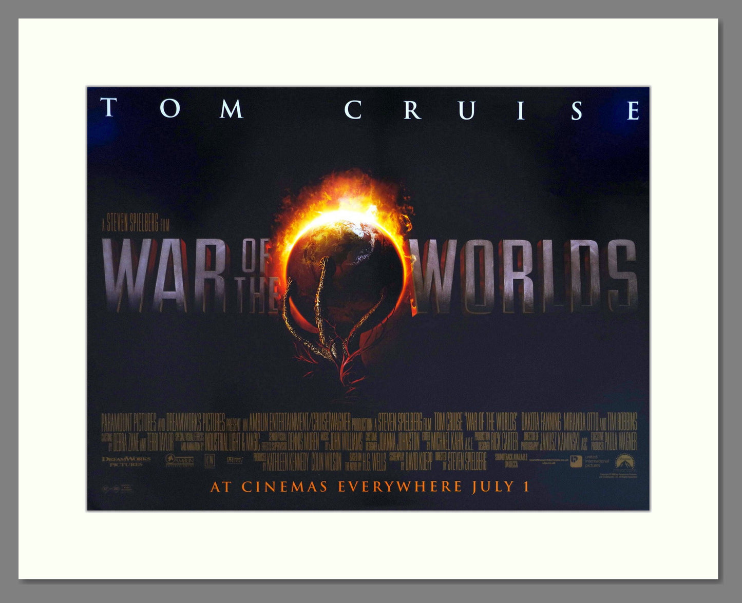 War Of The Worlds - Tom Cruise. Vintage Poster 2005 (ref AD18919)