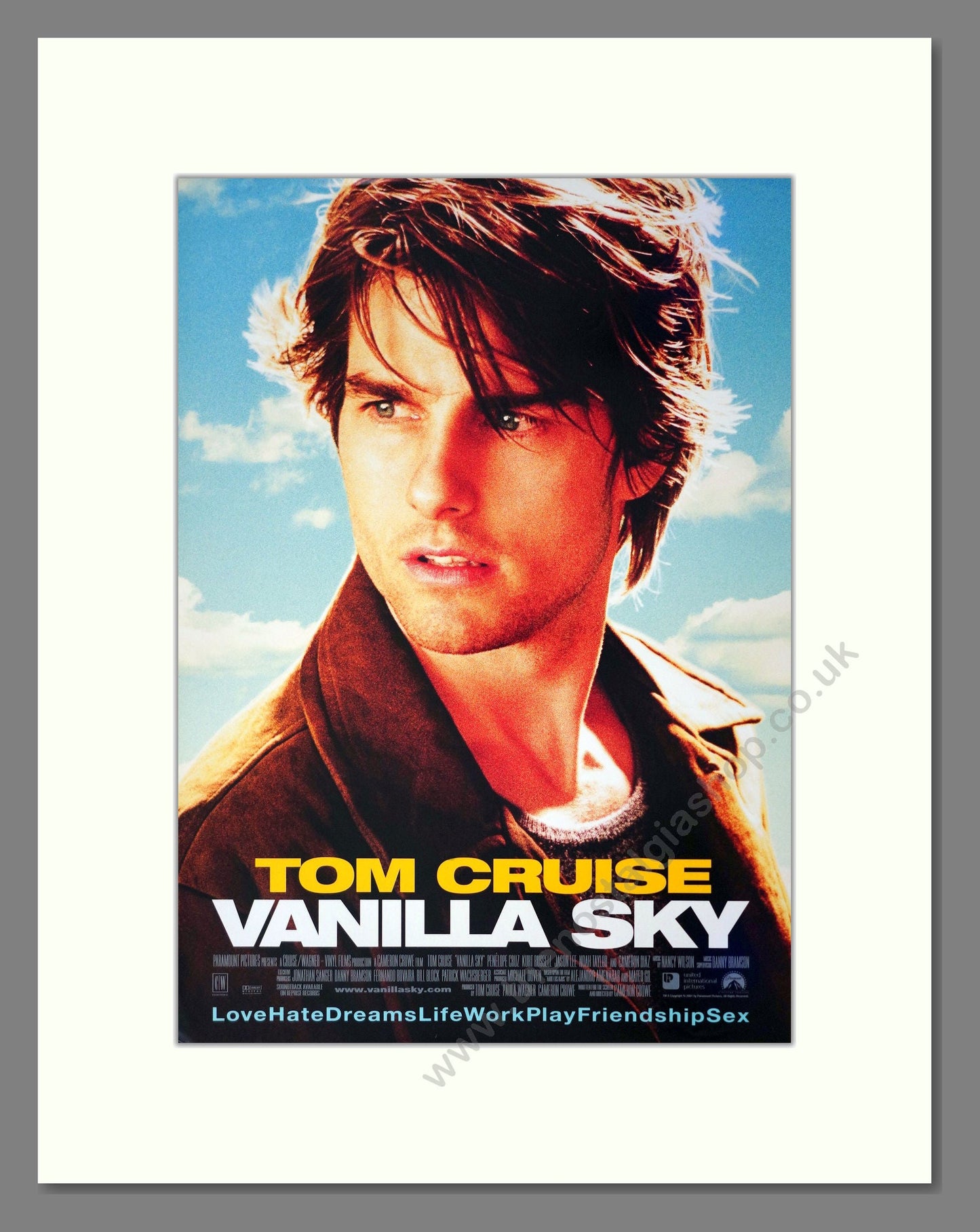 Vanilla Sky - Tom Cruise. Vintage Poster 2001 (ref AD18923)