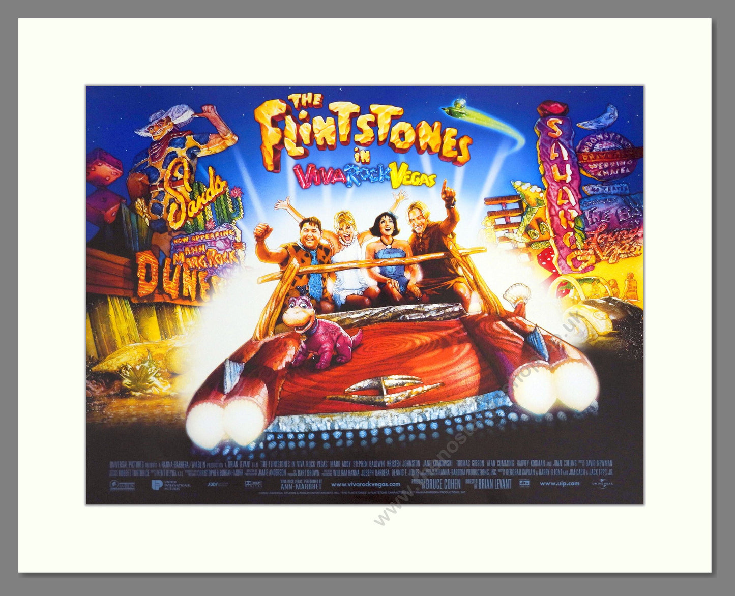 Viva Rock Vegas The Flintstones - Mark Addy. Vintage Poster 2000 (ref AD18956)