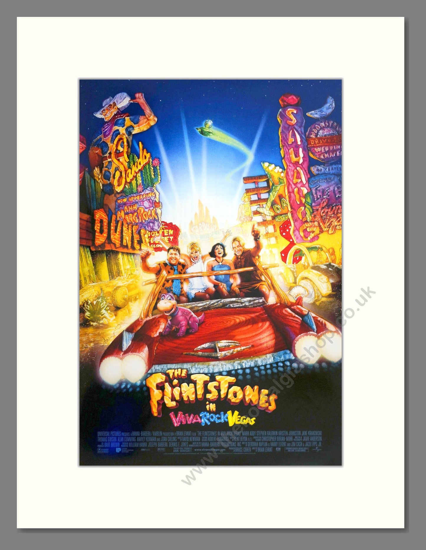Viva Rock Vegas The Flintstones - Mark Addy. Vintage Poster 2000 (ref AD18957)