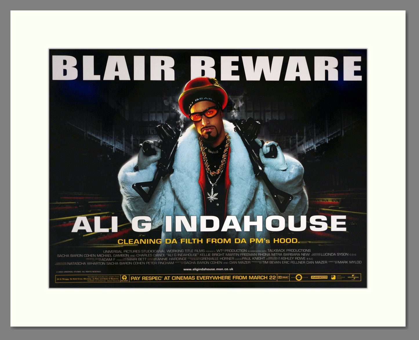 Ali G Indahouse - Sacha Baron Cohen. Vintage Poster 2002 (ref AD18958)