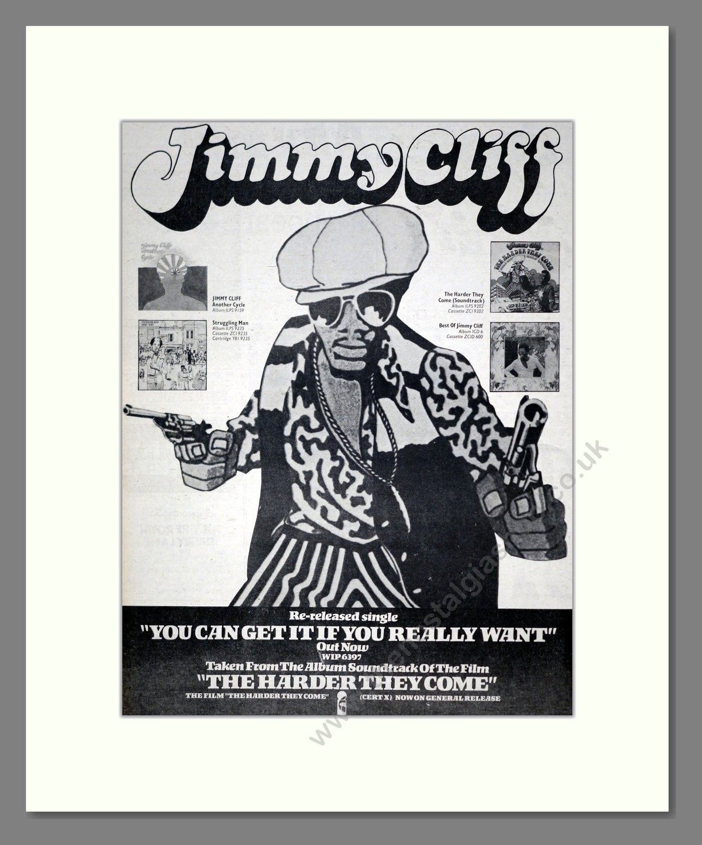 Jimmy Cliff - You Can Get It If You Really Want. Vintage Advert 1977 (ref AD19091)
