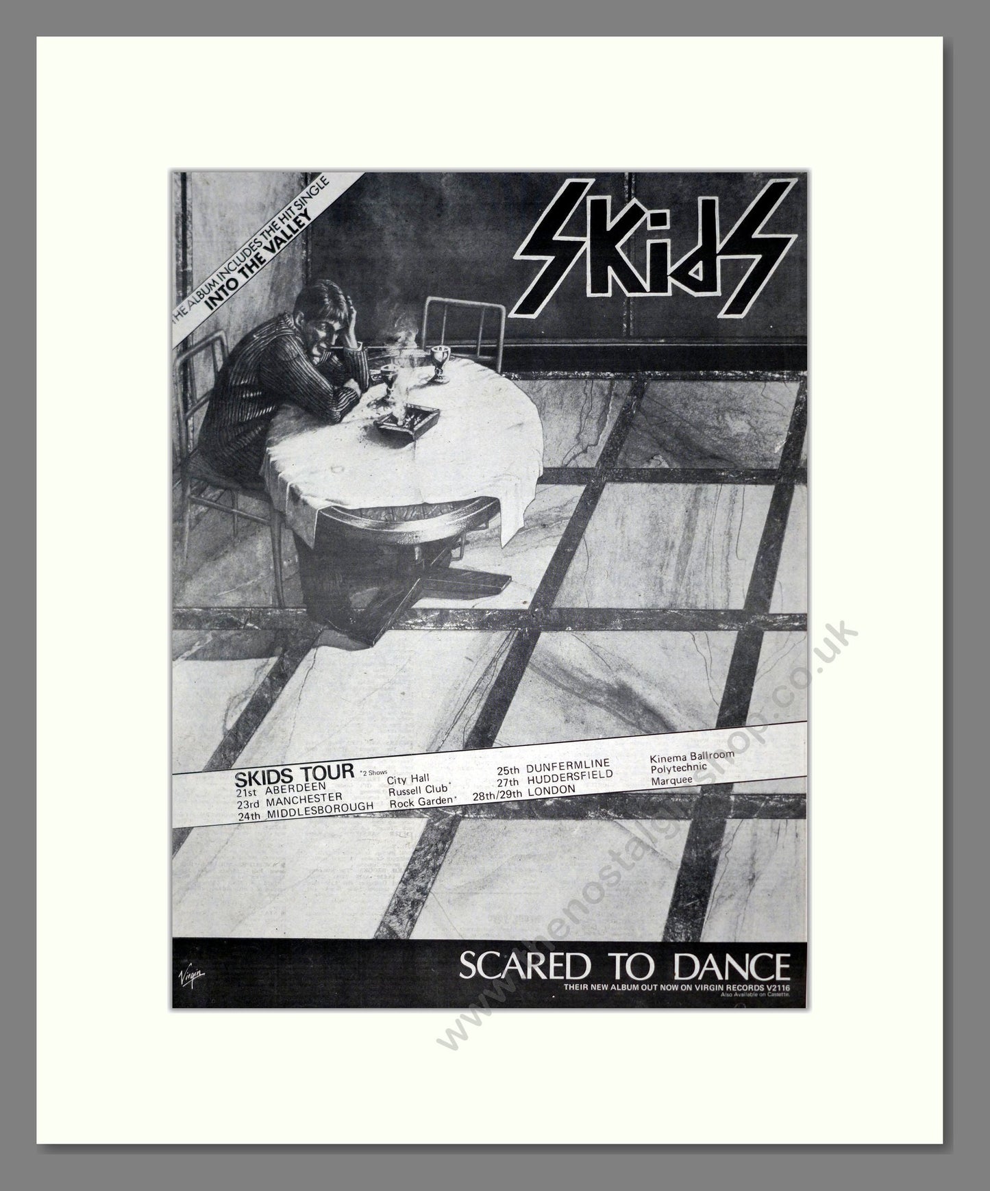 Skids - Scared To Dance. Vintage Advert 1979 (ref AD19126)