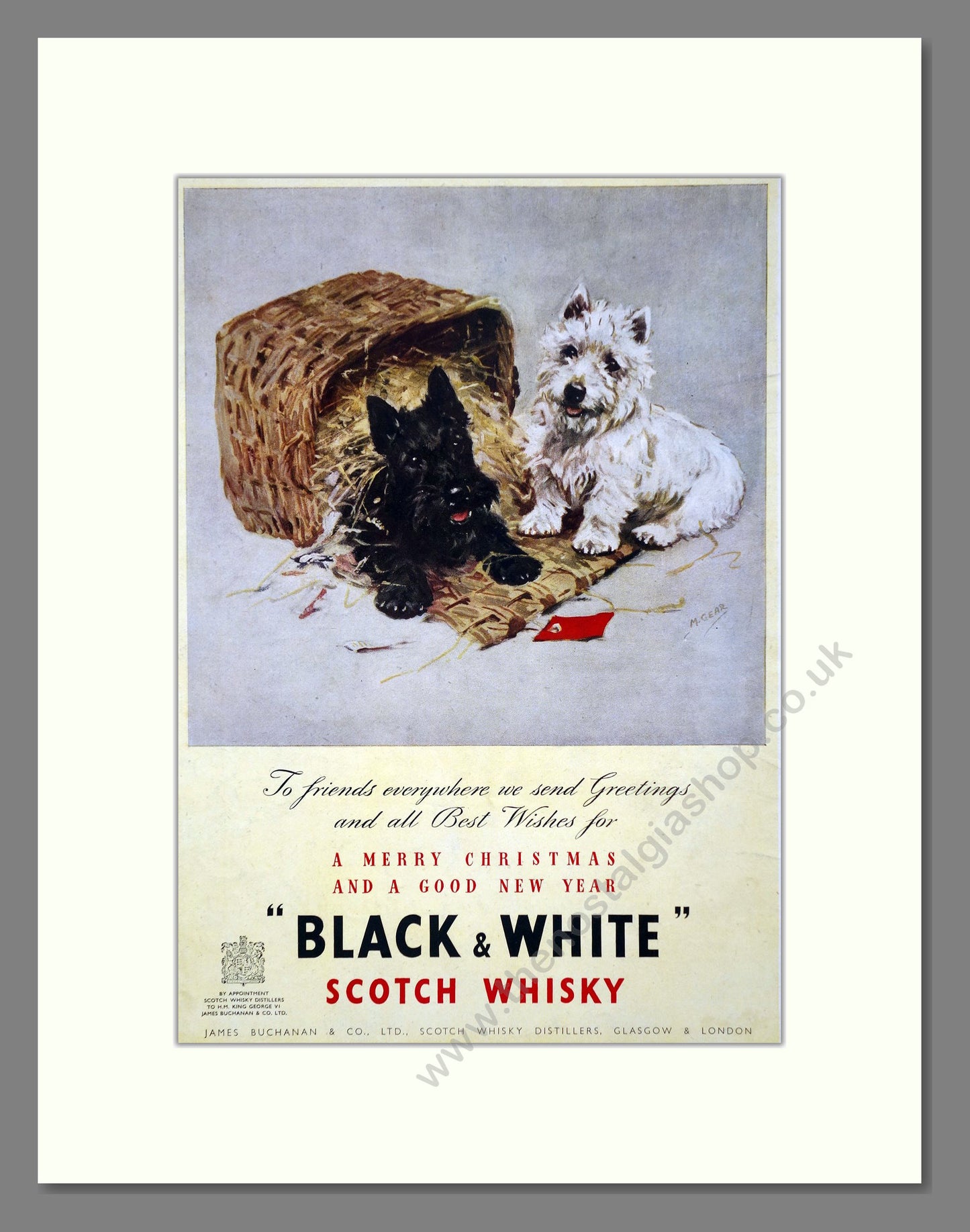 Black & White Scotch Whisky. Original Advert 1947 (ref AD302292)