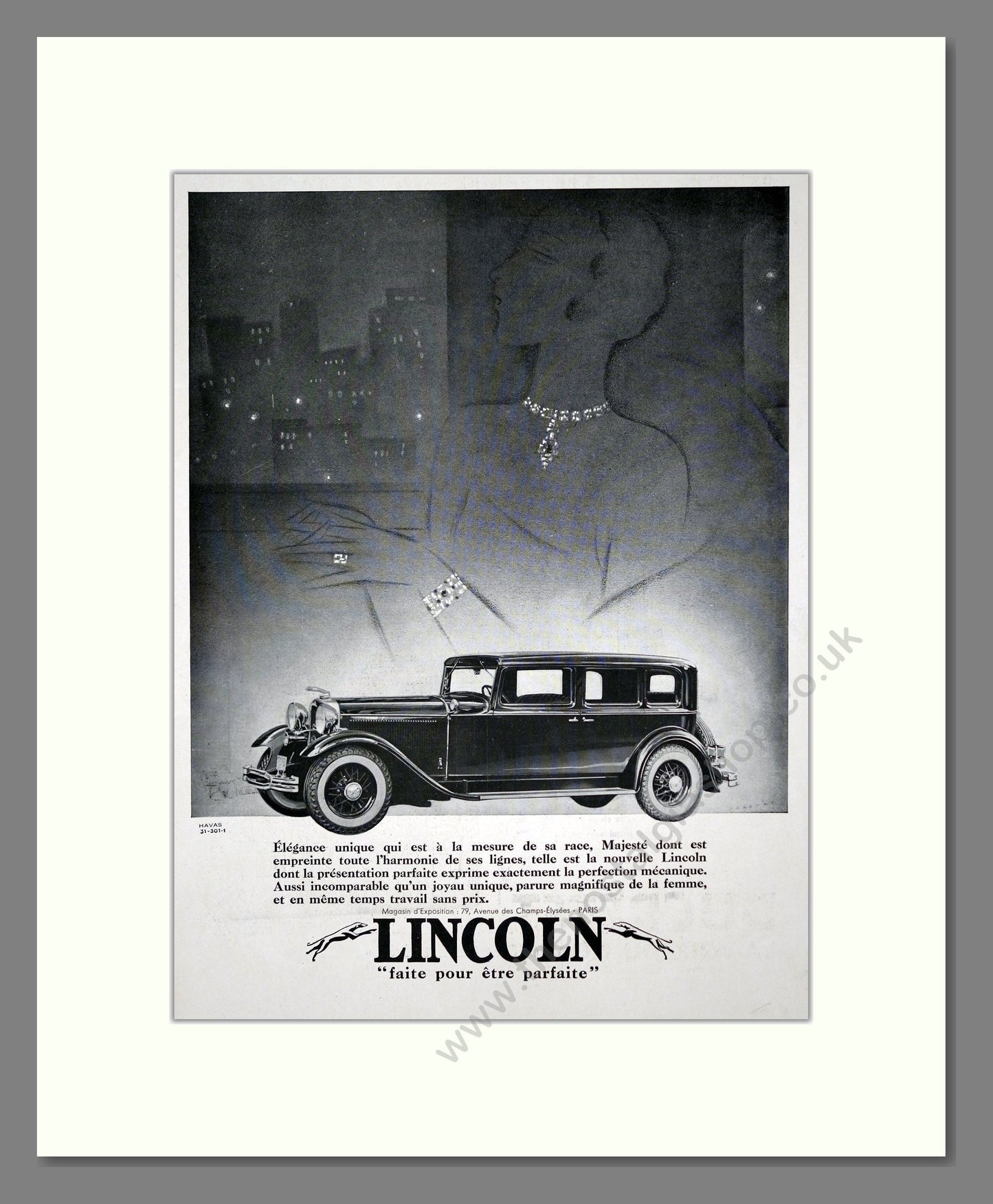 Lincoln Motors. Original French Advert 1931 (ref AD302314)