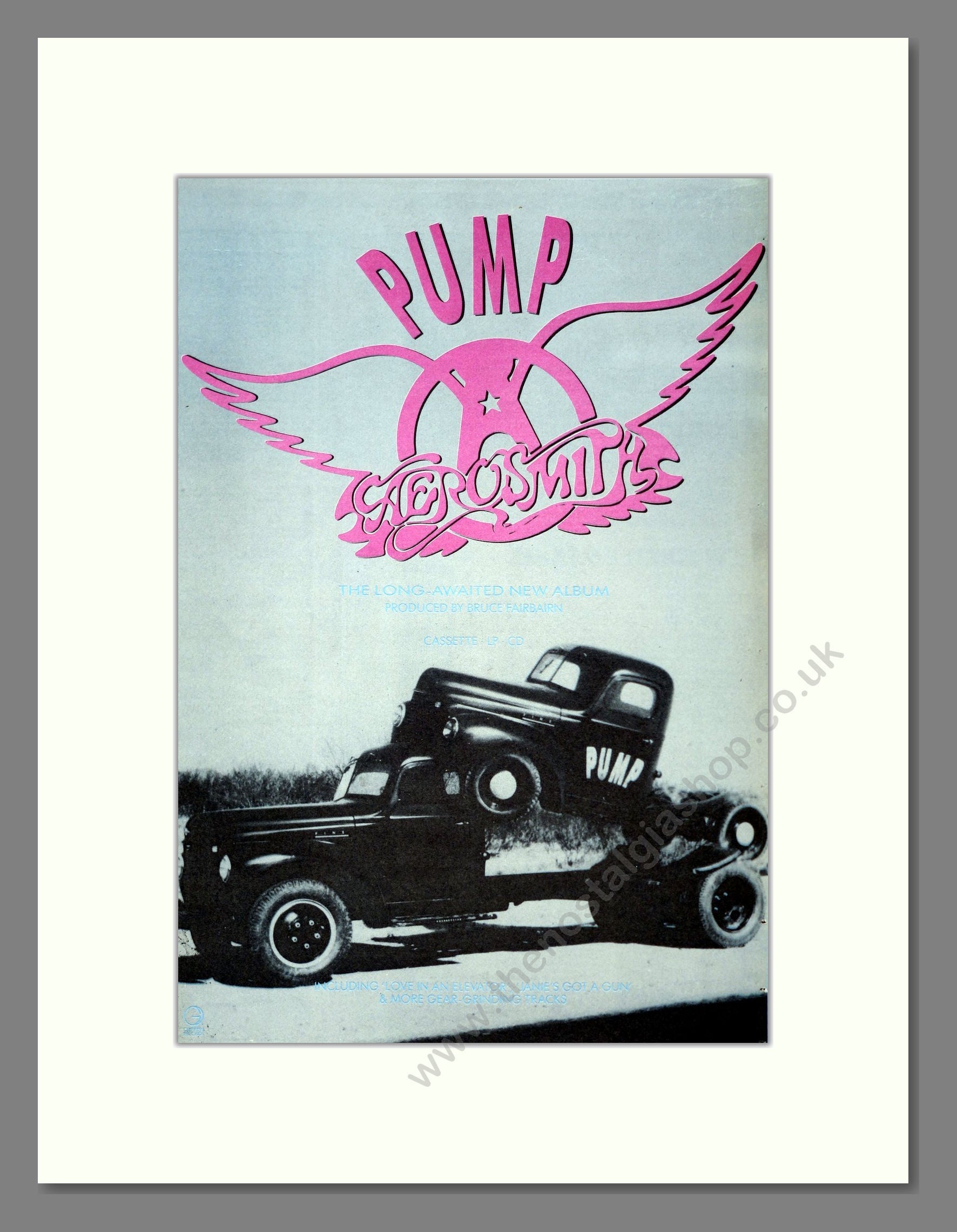 AEROSMITH『PUMP』大判ポスター Aerosmith - Pump. Vintage Advert 1989 (ref AD19292) – The