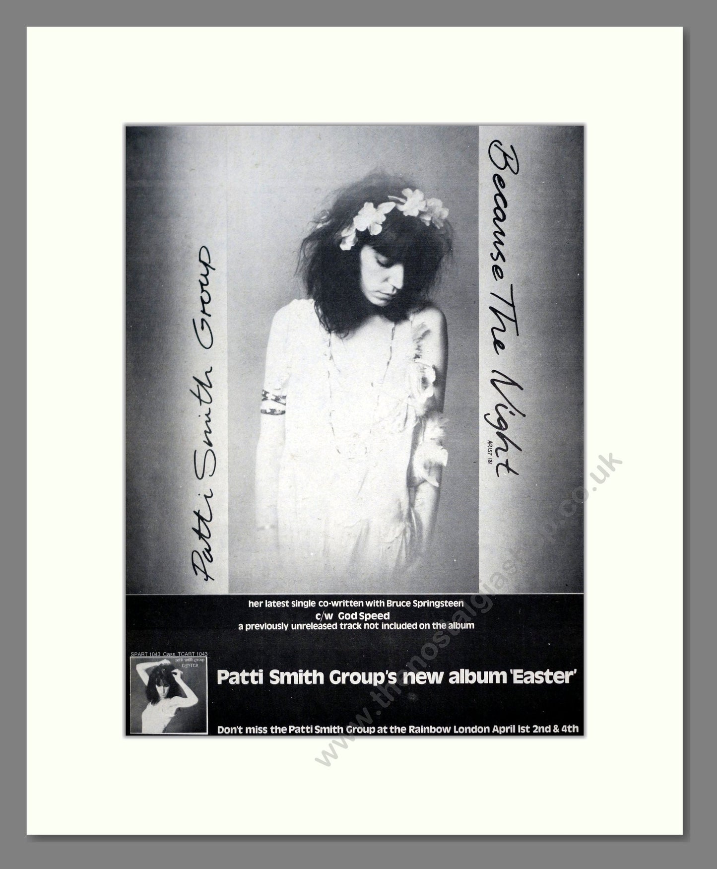 Patti Smith Group - Easter. Vintage Advert 1978 (ref AD19527)
