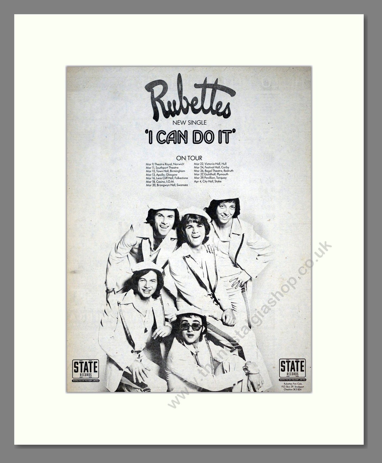Rubettes - I Can Do It. Vintage Advert 1975 (ref AD19538)