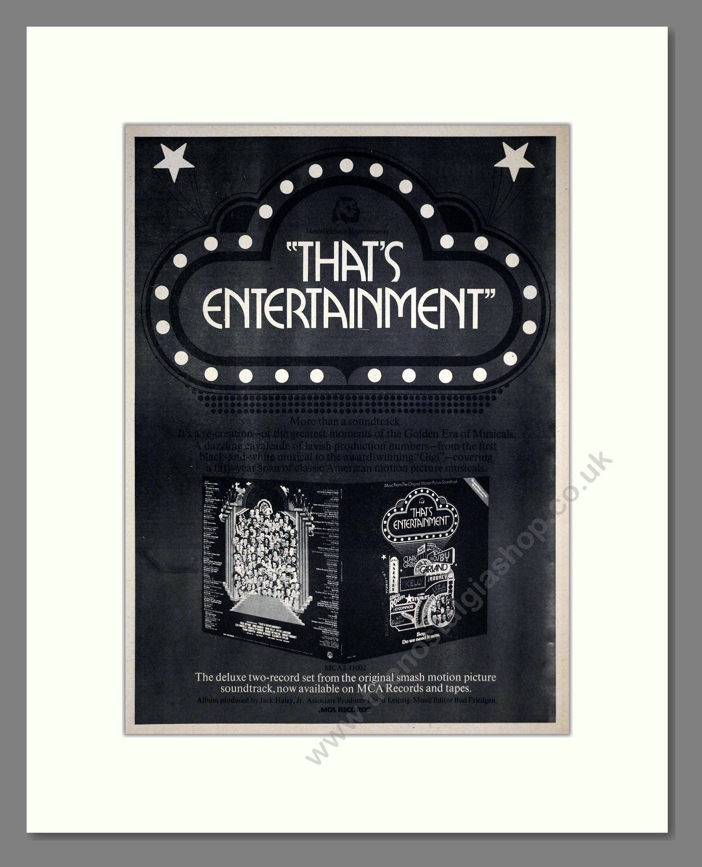 That's Entertainment - MGM. Vintage Advert 1974 (ref AD302284)