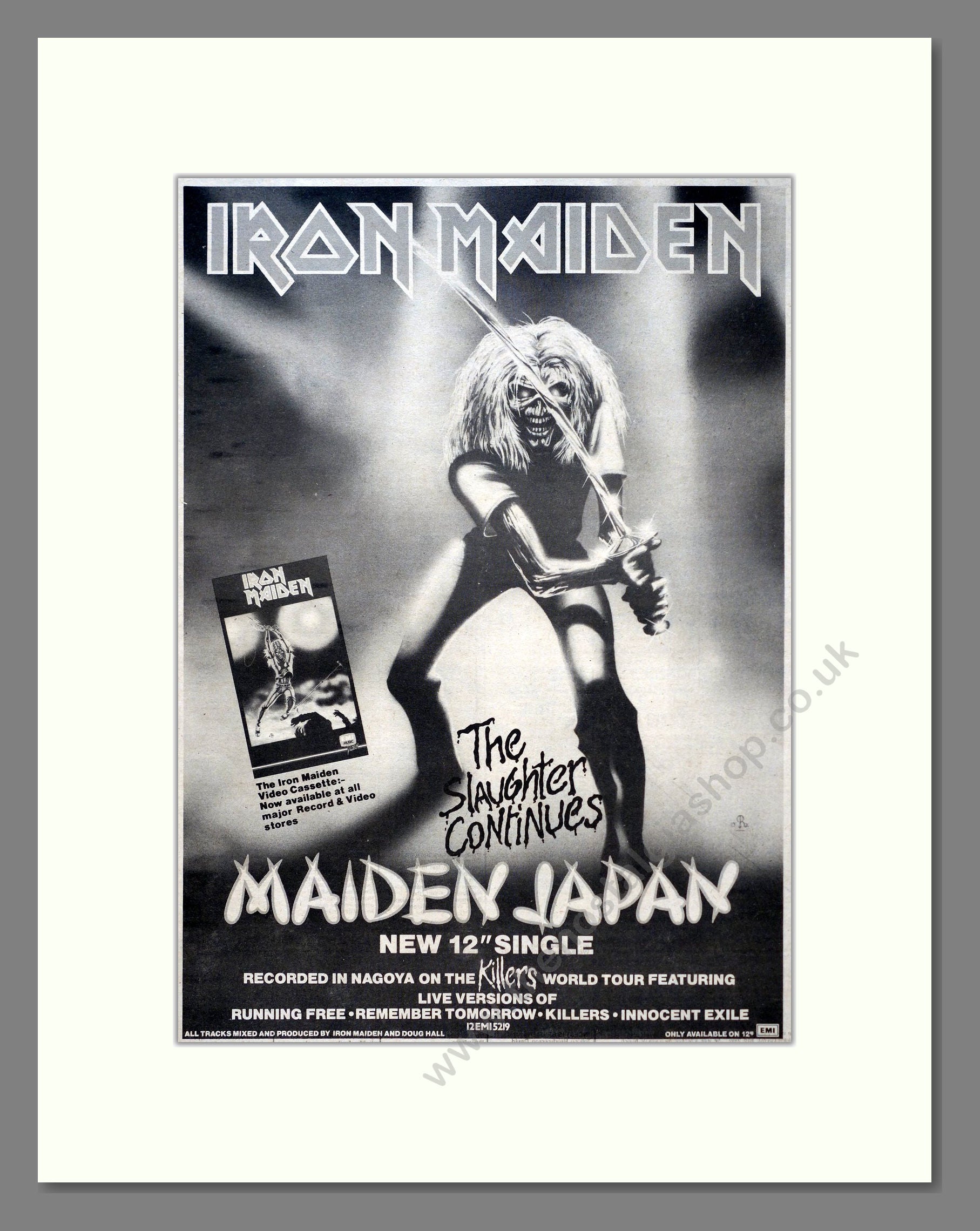 Iron Maiden - Maiden Japan. Vintage Advert 1981 (ref AD19581