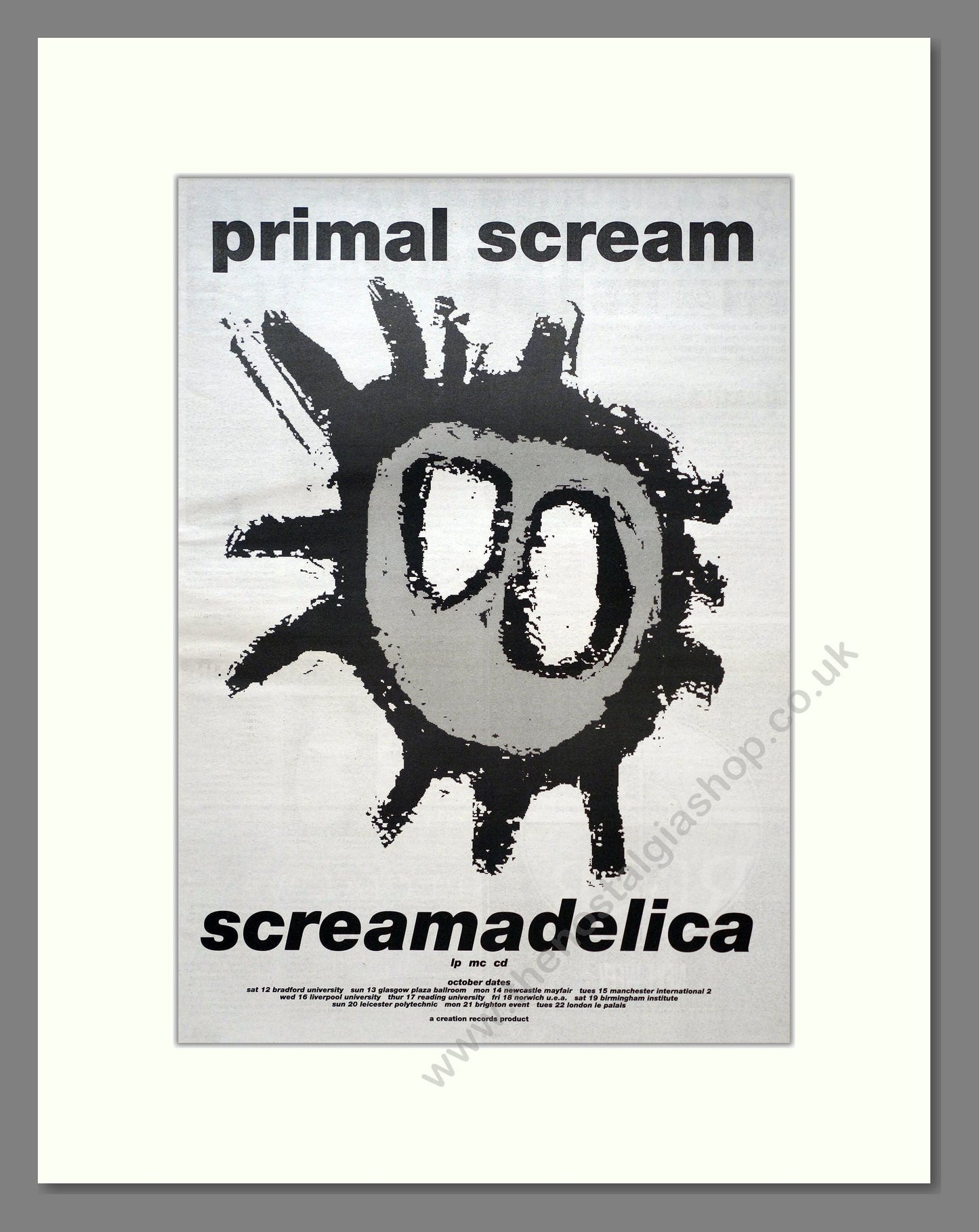 Primal Scream - Screamadelica. Vintage Advert 1991 (ref AD19593)