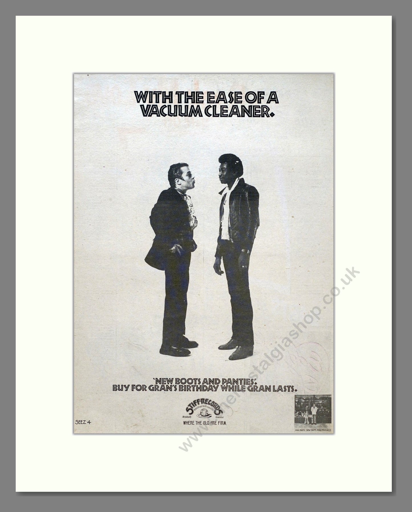 Ian Dury - New Boots And Panties. Vintage Advert 1978 (ref AD19618)