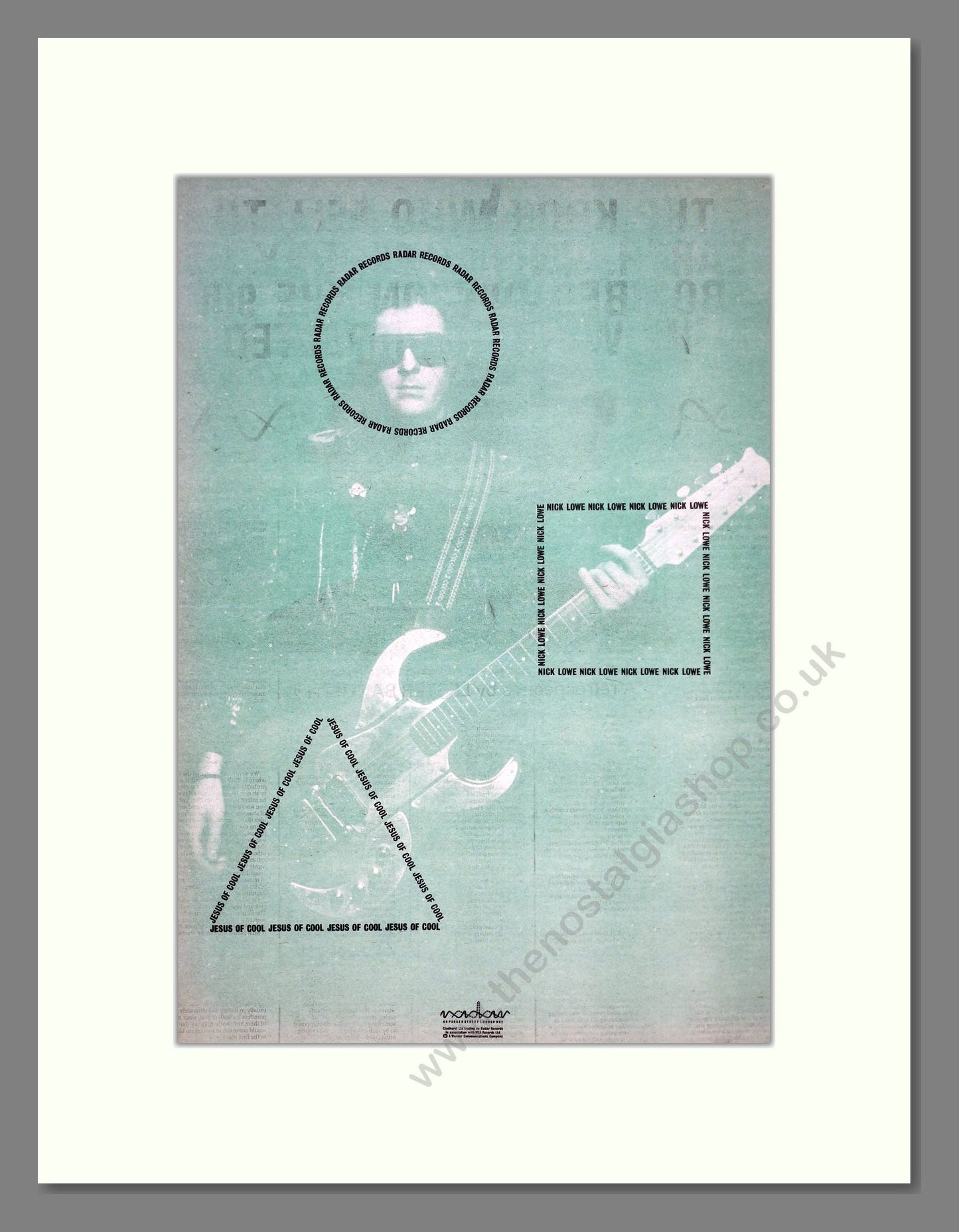 Nick Lowe - Jesus Of Cool. Vintage Advert 1978 (ref AD19669)