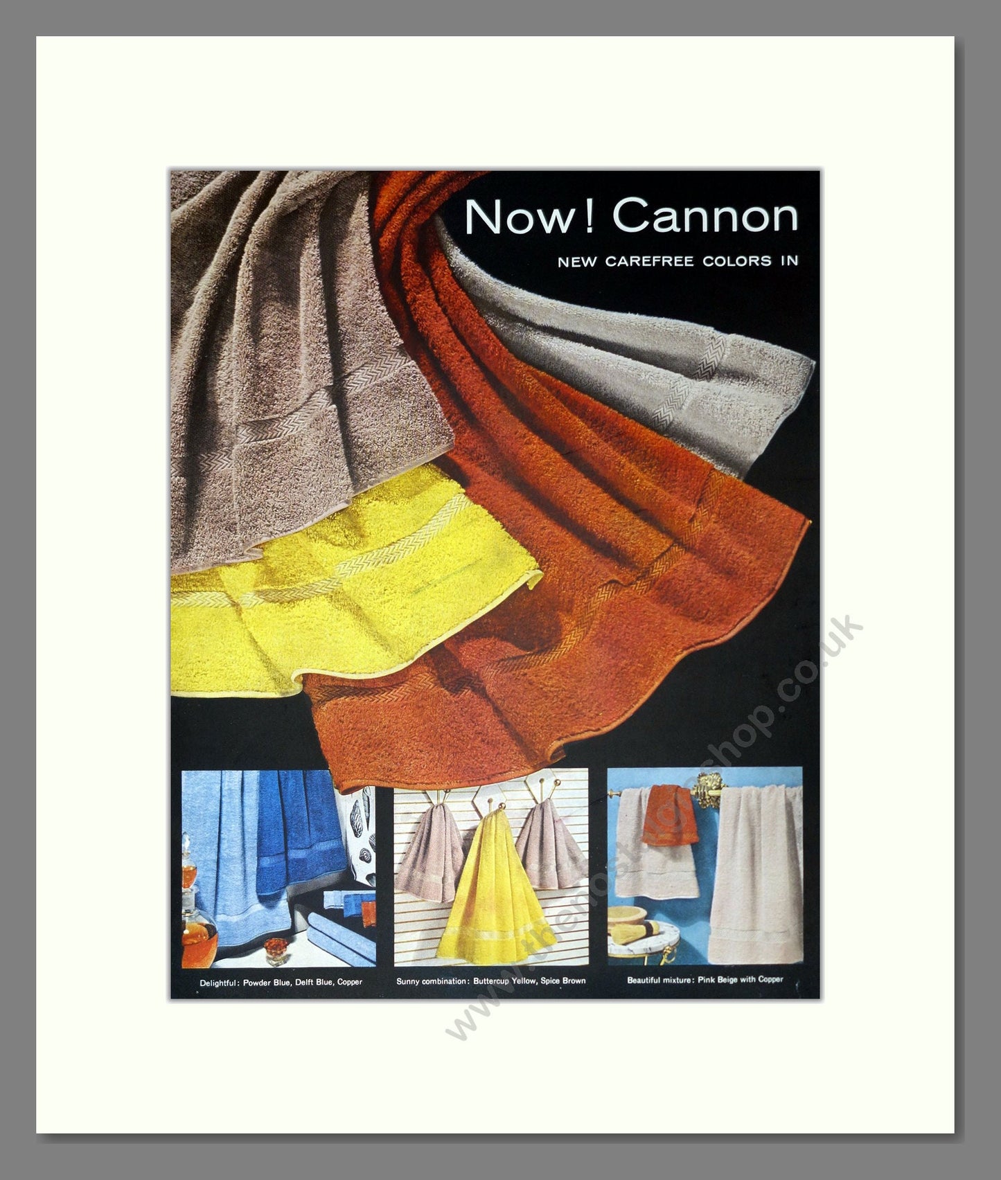 Cannon - Towels Double Advert. Vintage Advert 1955 (ref AD302333)
