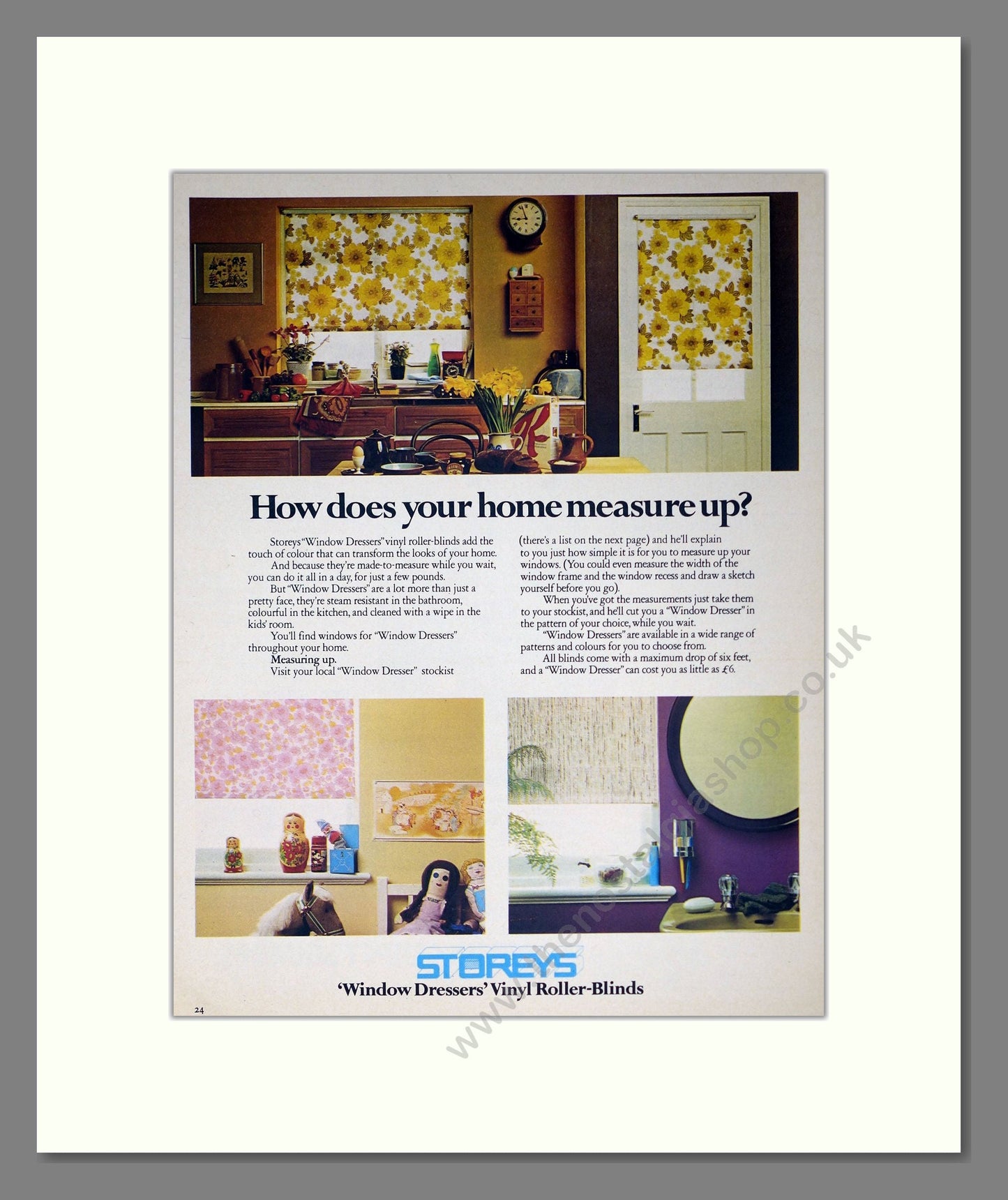 Storeys - Blinds. Vintage Advert 1975 (ref AD302354)