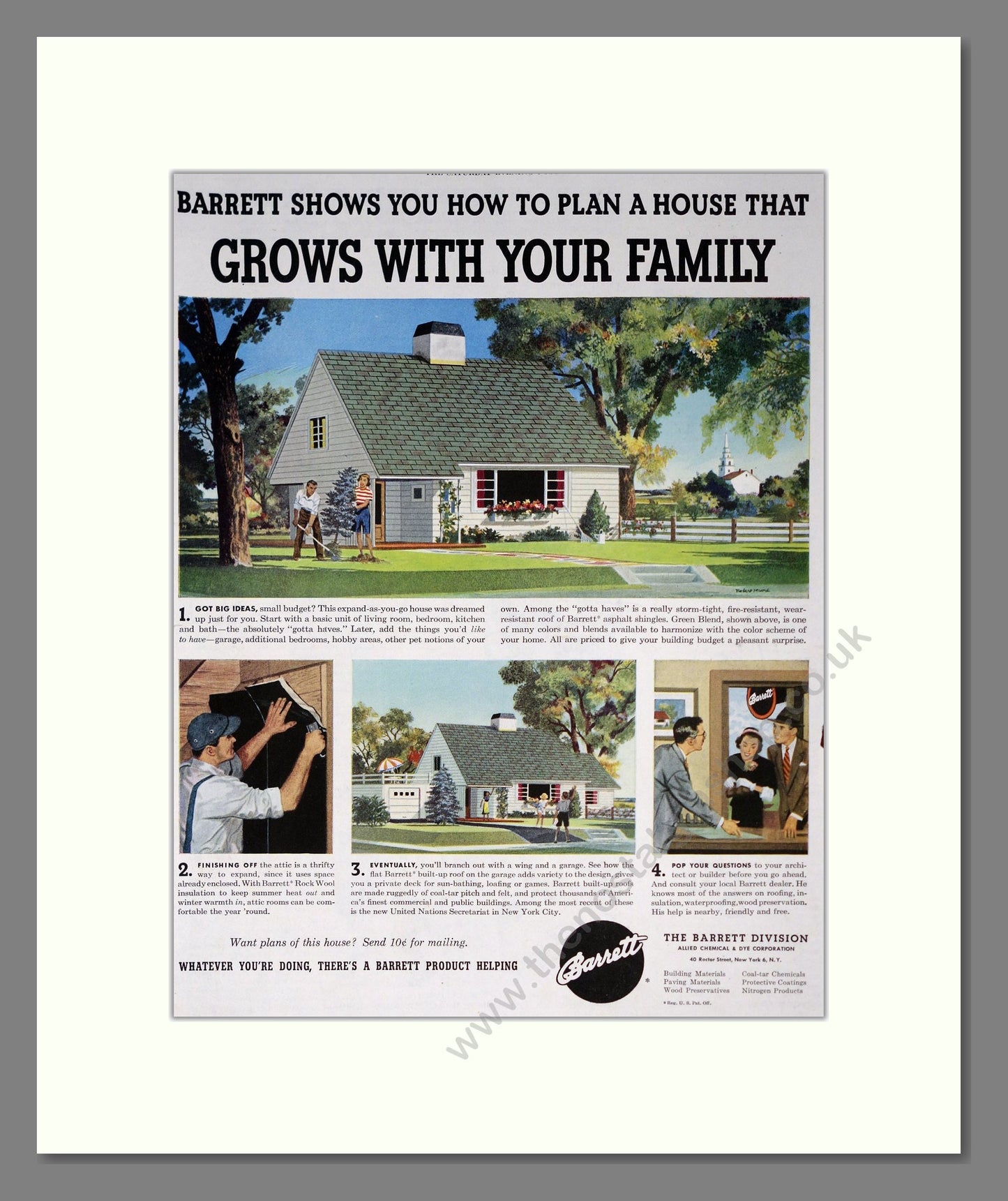 Barratt - Buildings. Vintage Advert 1950 (ref AD302361)