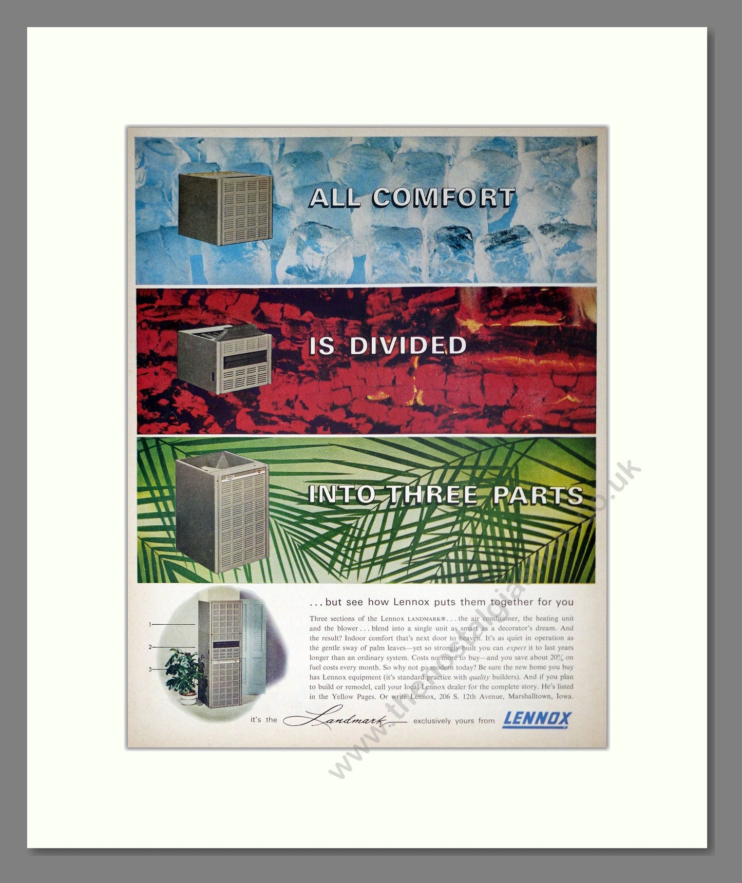 Lennox - Airconditioner. Vintage Advert 1962 (ref AD302373)