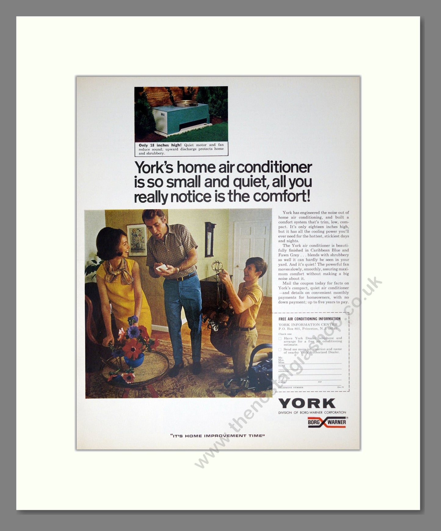 York - Airconditioner. Vintage Advert 1969 (ref AD302378)