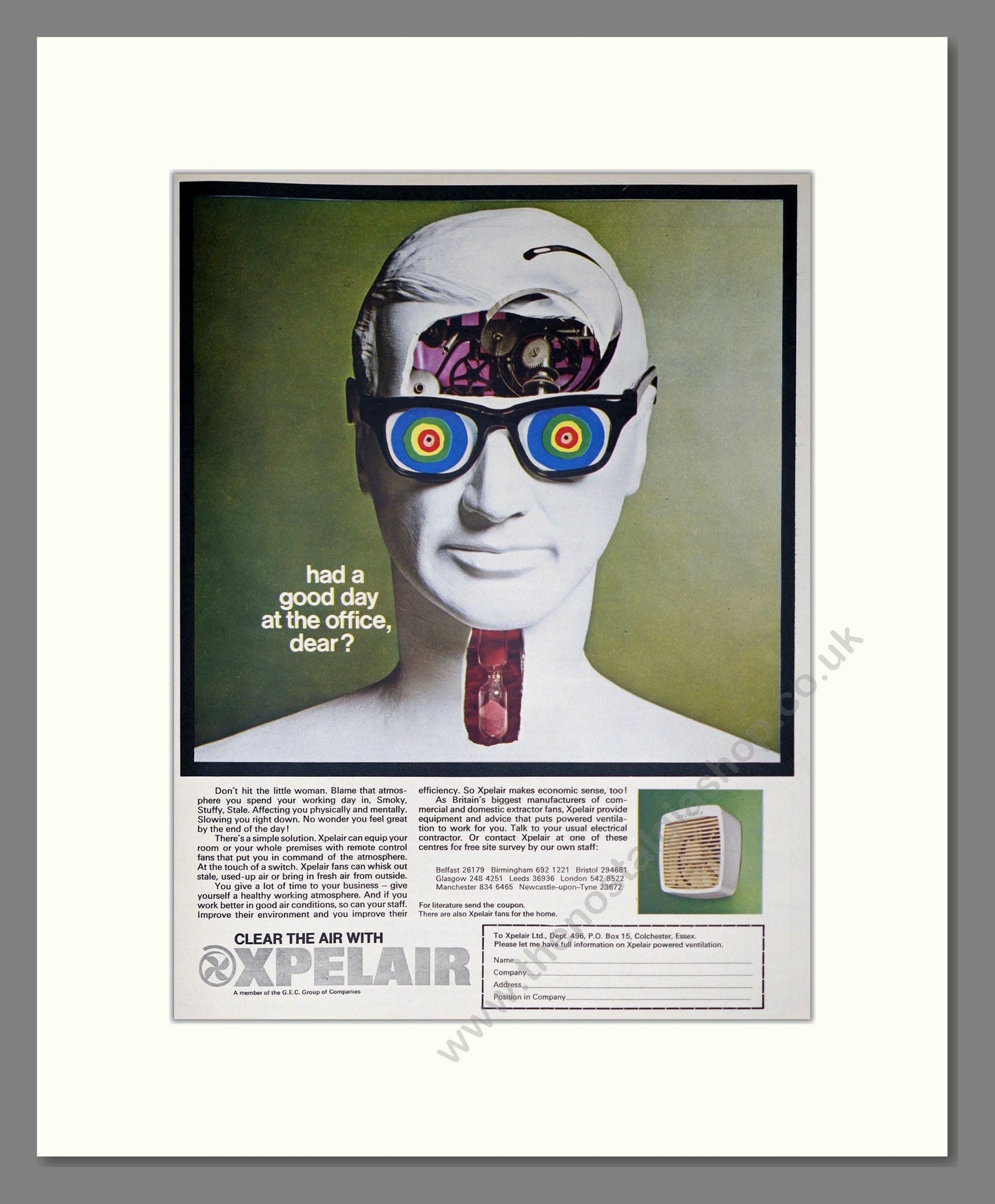 Xpelair - Extractor Fans. Vintage Advert 1969 (ref AD302395)