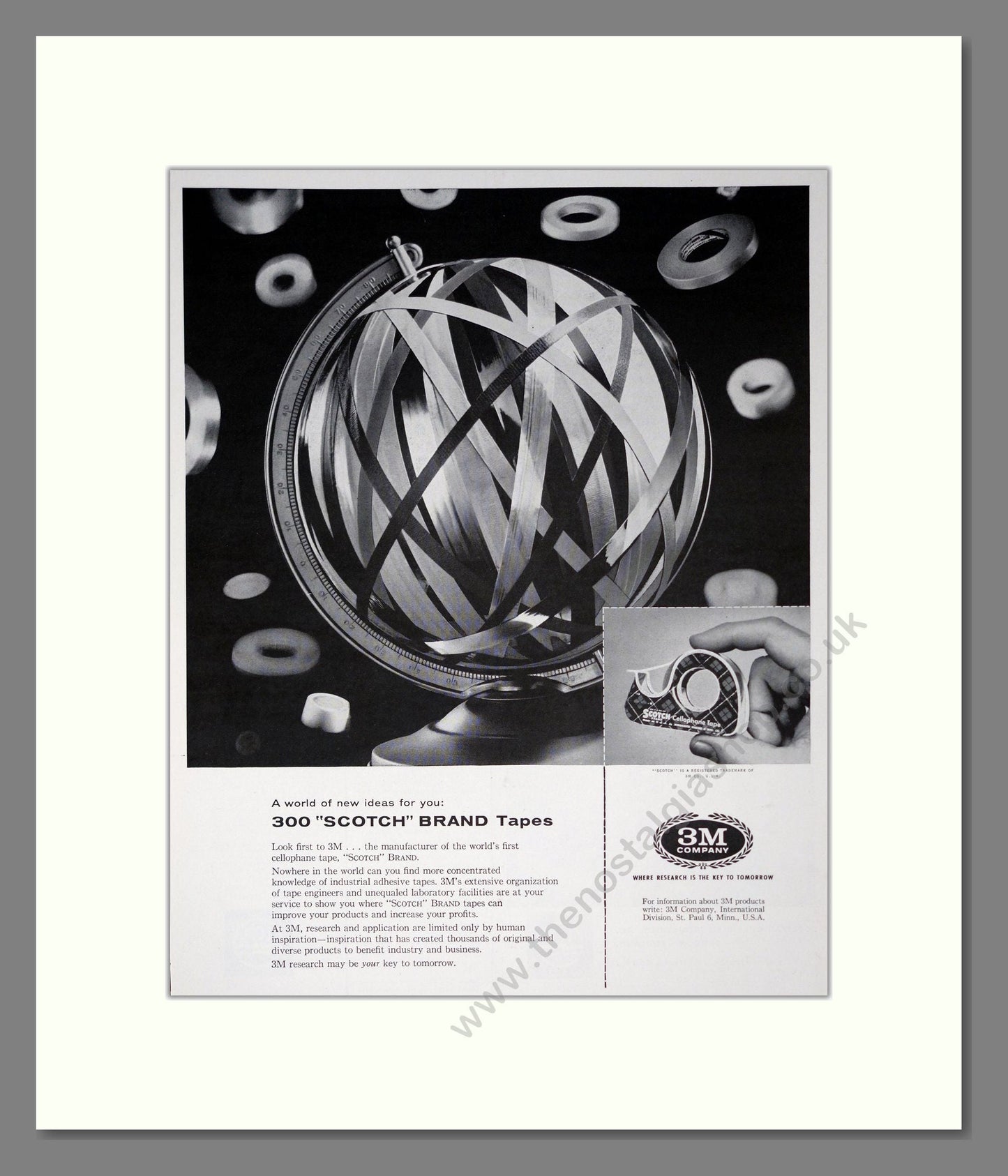 Scotch - Sticky Tape. Vintage Advert 1968 (ref AD302407)