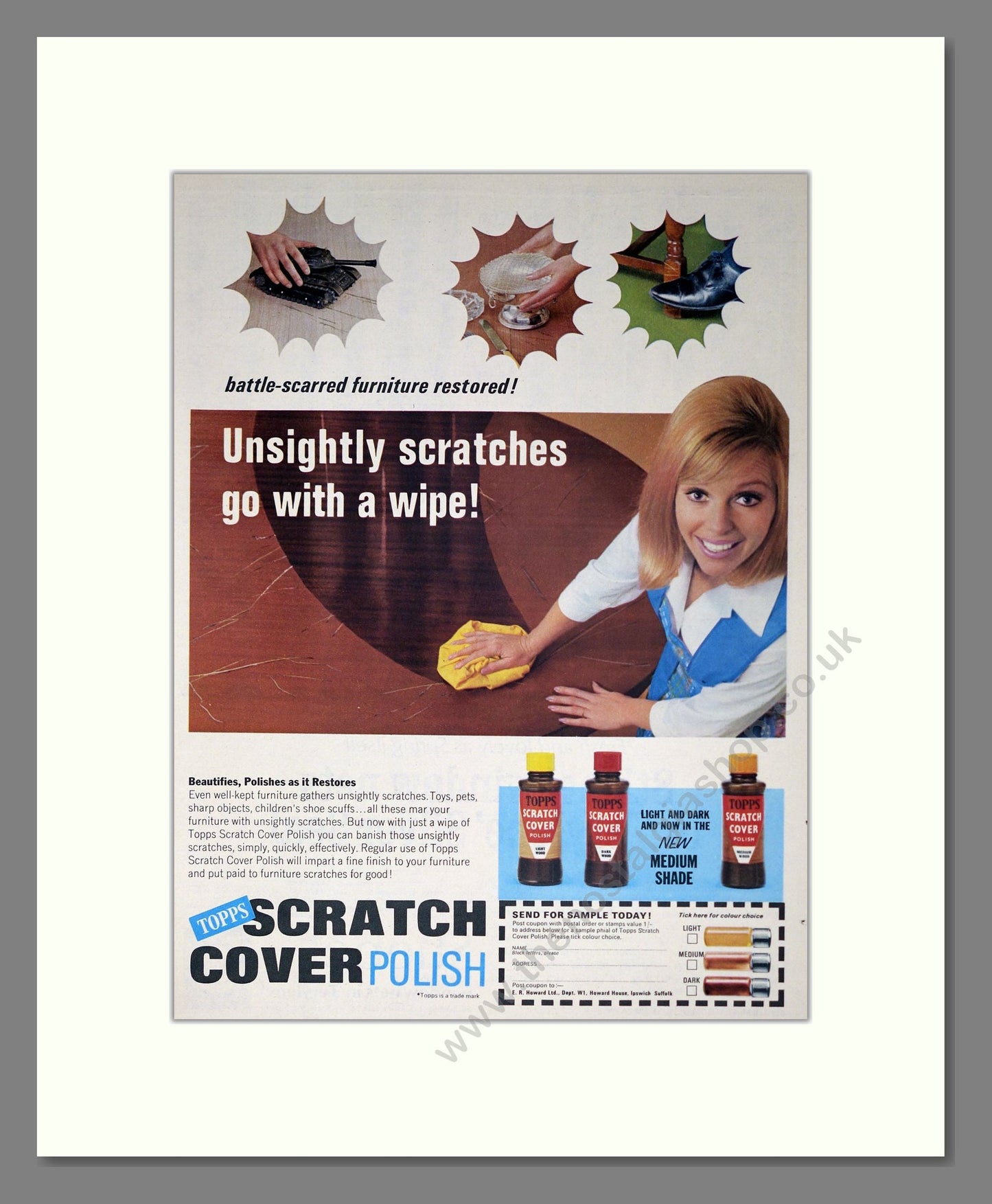 Tupps - Scratch Cover. Vintage Advert 1967 (ref AD302419)
