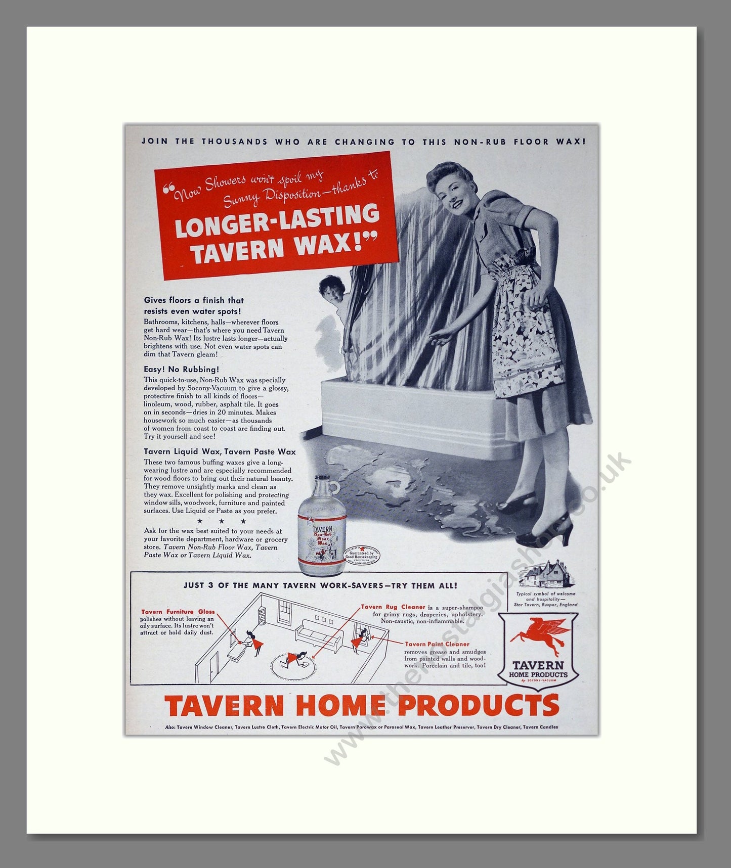 Tavern - Home Cleaning Products. Vintage Advert 1945 (ref AD302424)