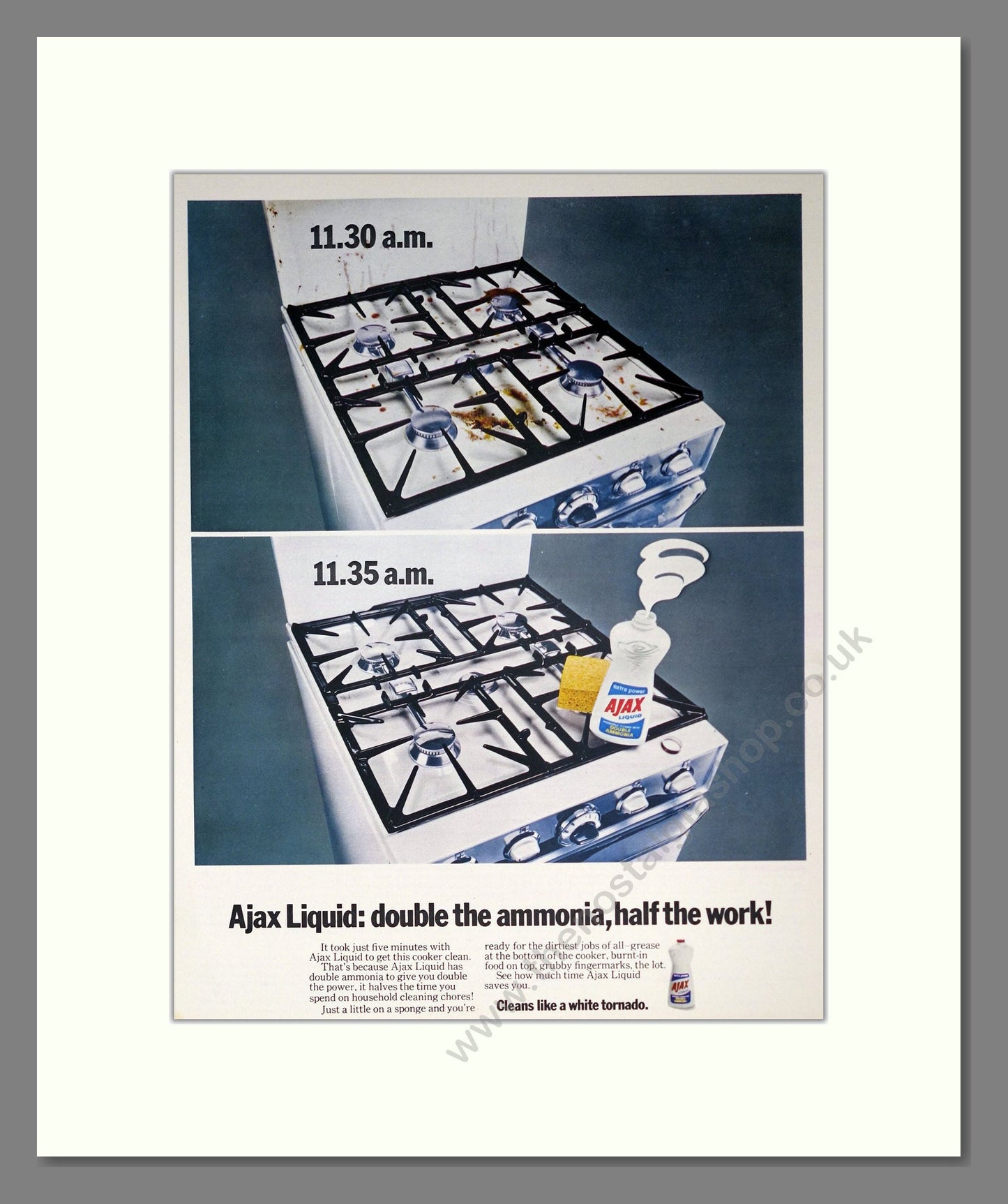 Ajax - Cleaning Liquid. Vintage Advert 1971 (ref AD302444)