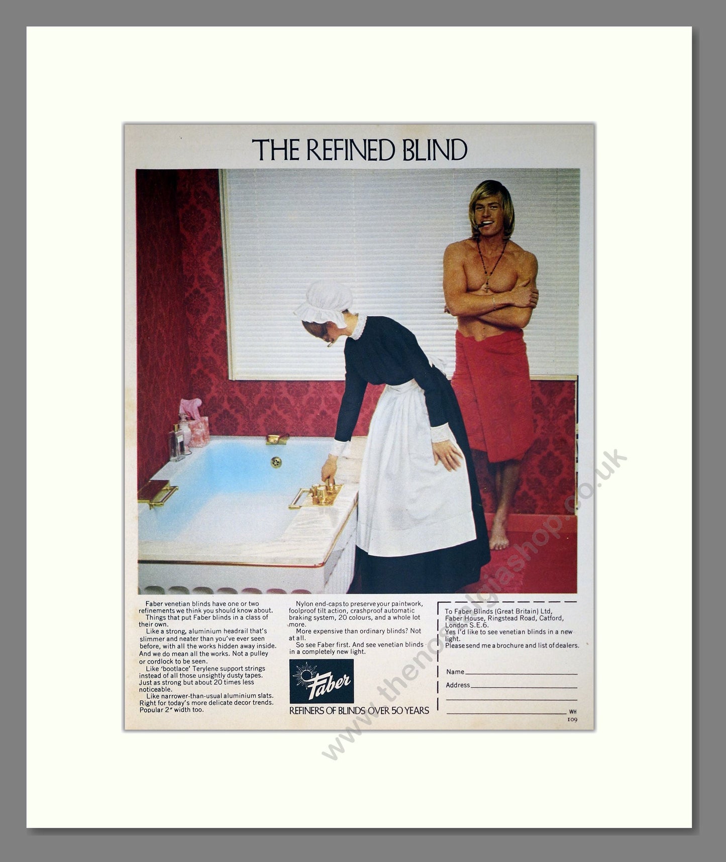 Faber - Blinds. Vintage Advert 1970 (ref AD302870)
