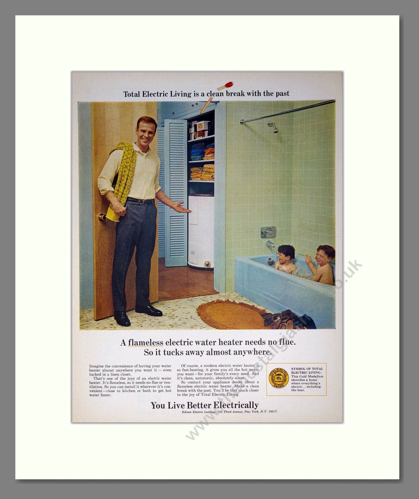 Total Electric - Water Heater. Vintage Advert 1957 (ref AD302873)