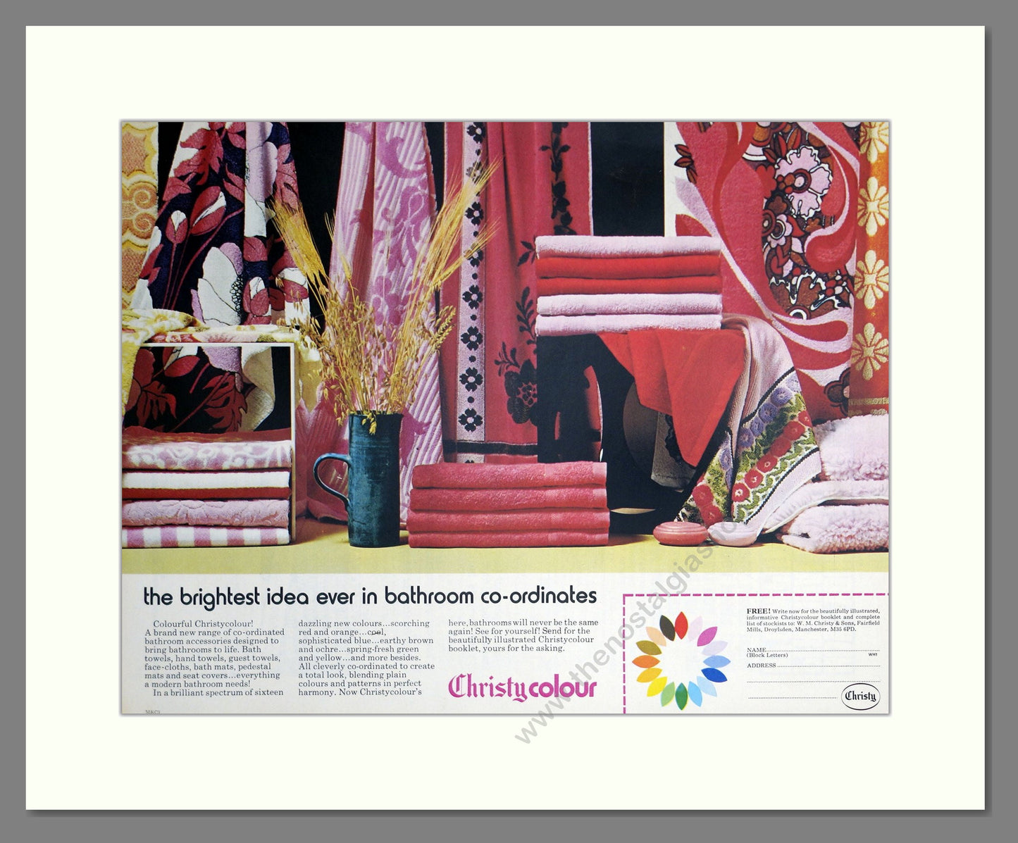 Christy - Colour Towels. Vintage Advert 1971 (ref AD302879)