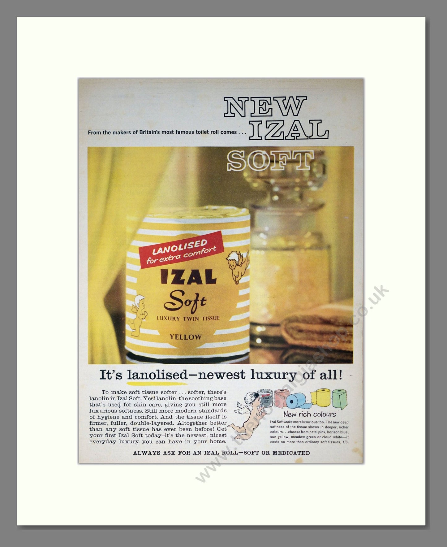 Izal - Lanolised Toilet Tissue. Vintage Advert 1961 (ref AD302883)