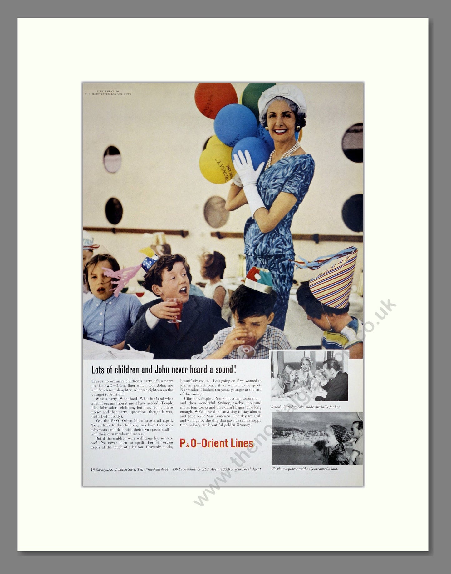 P and O - Orient Lines. Vintage Advert 1960 (ref AD302991)