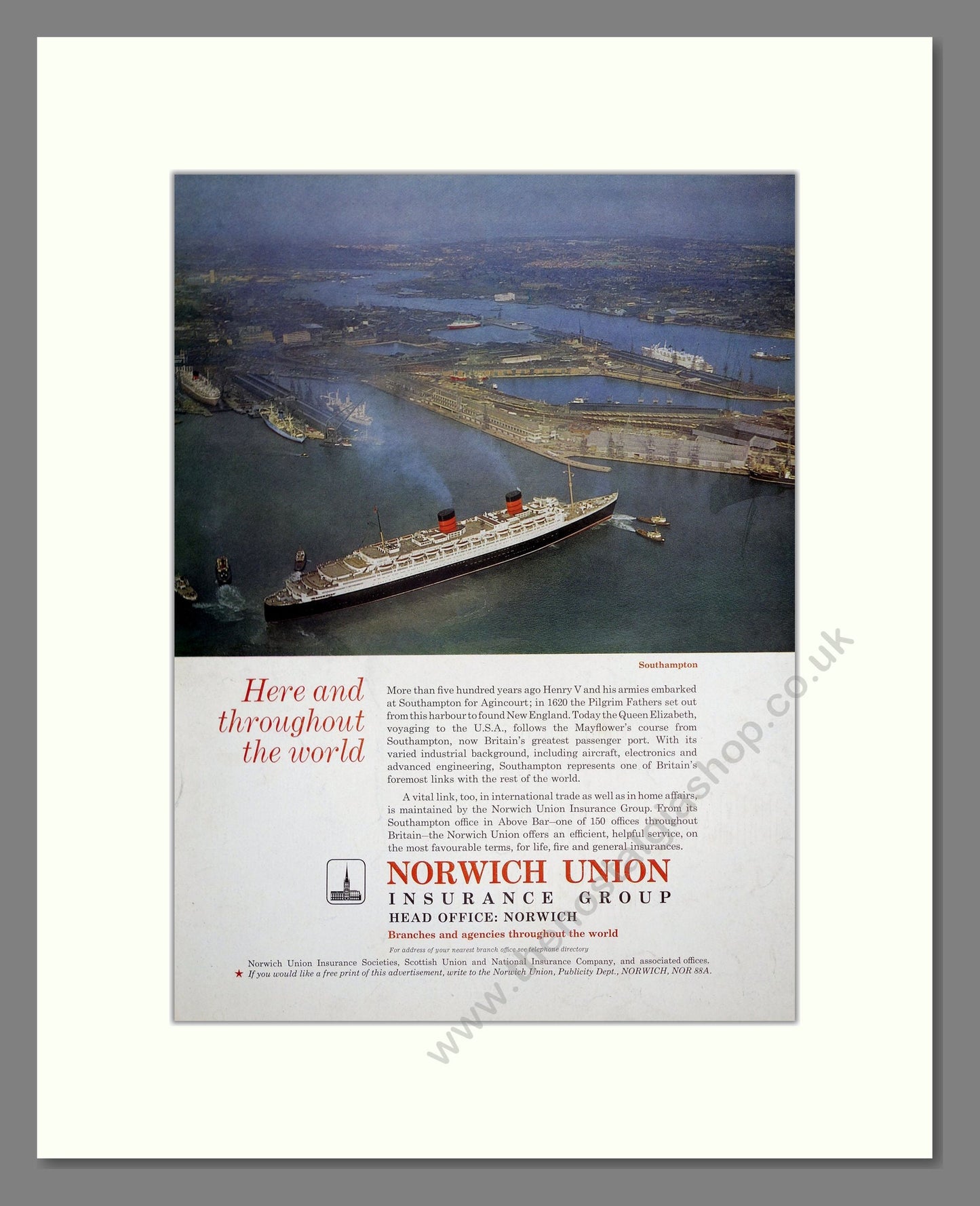 Norwich Union - Marine Insurance. Vintage Advert 1968 (ref AD303035)