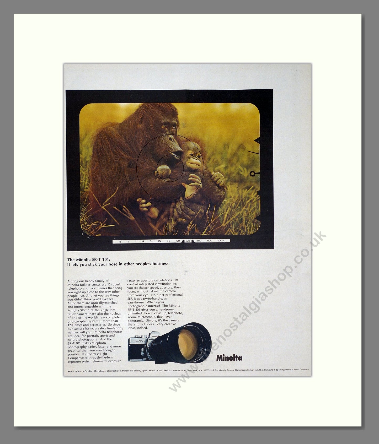 Minolta - SR-T 101. Vintage Advert 1970 (ref AD303064)