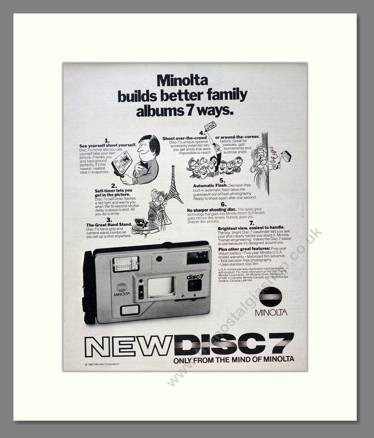 Minolta - Disc 7. Vintage Advert 1983 (ref AD303067)