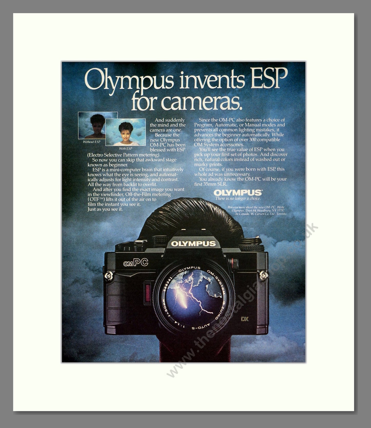 Olympus - OM-PC with ESP. Vintage Advert 1985 (ref AD303078)
