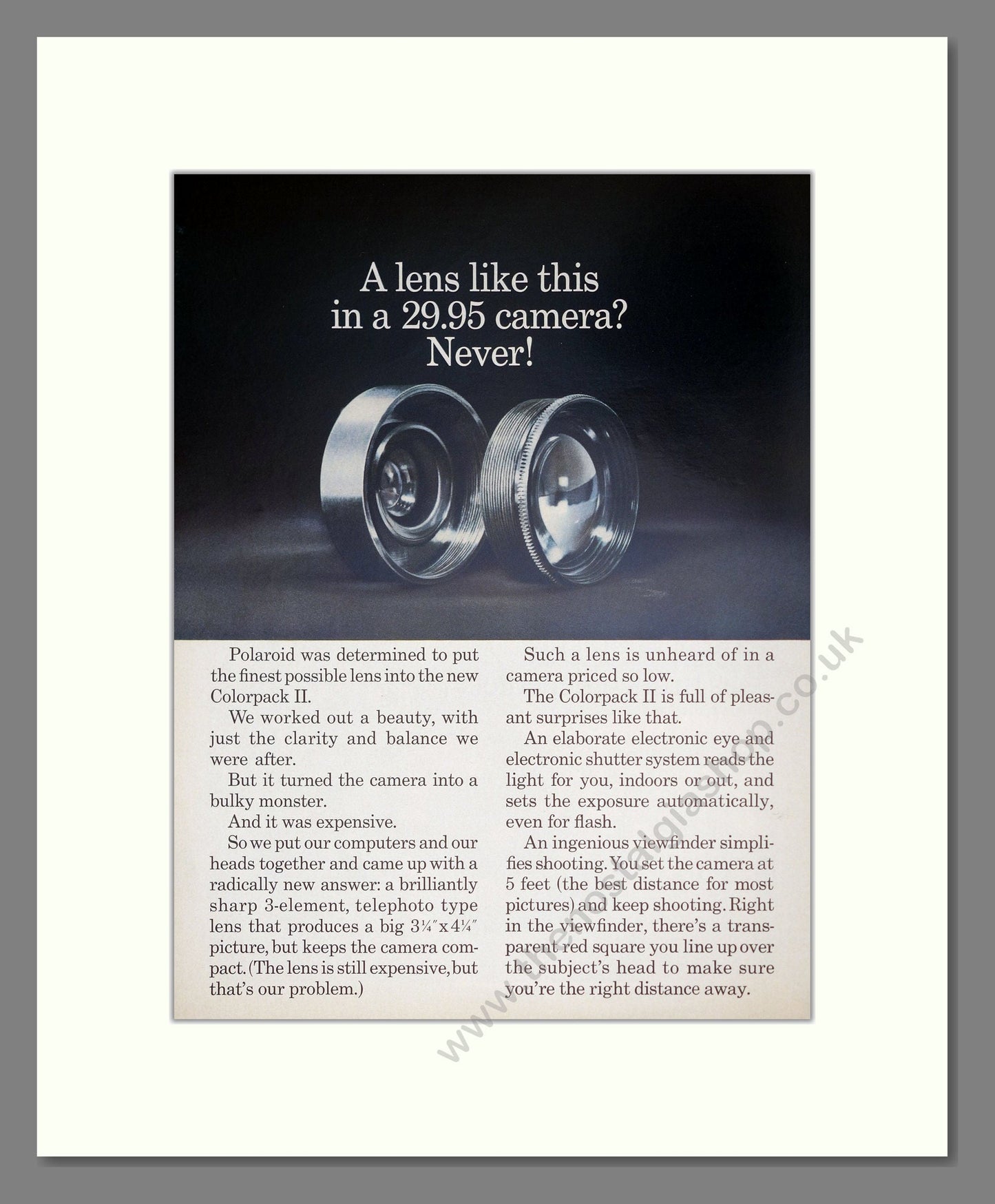 Polaroid - Colorpack II. Vintage Advert 1969 (ref AD303151)